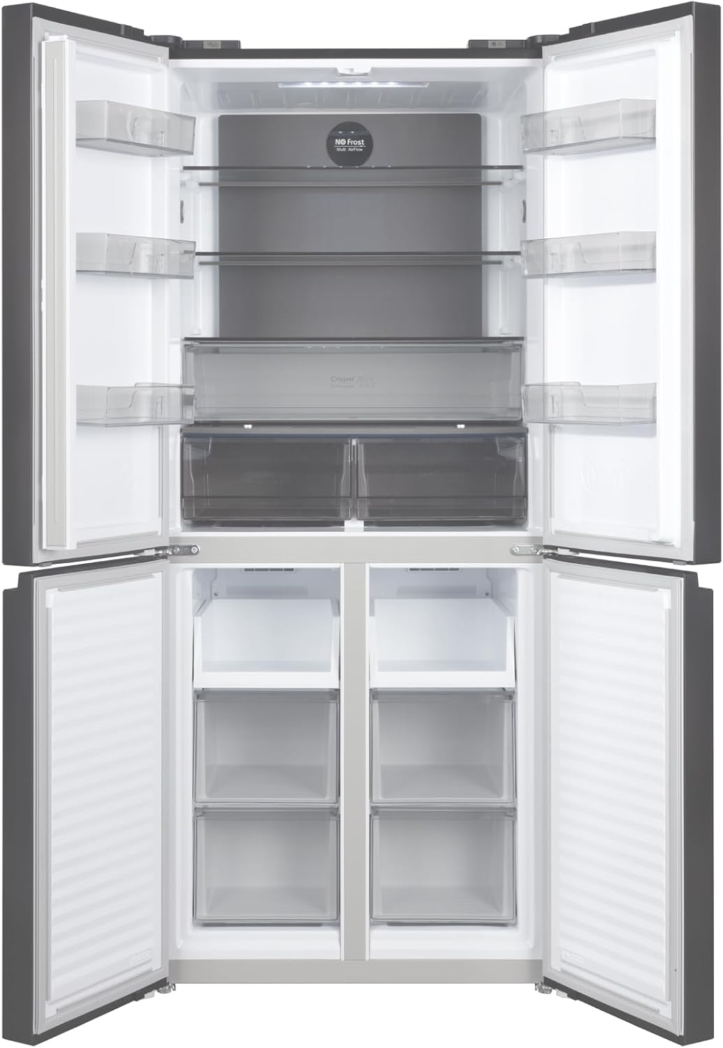 CHiQ FBM351NEI42, Fridge-Freezer, 356 Liters(260 + 96 L), No Frost, Silent 35dB, Inverter Compressor, Digital LED Display, 12 Year Warranty on Compressor, Stainless Steel