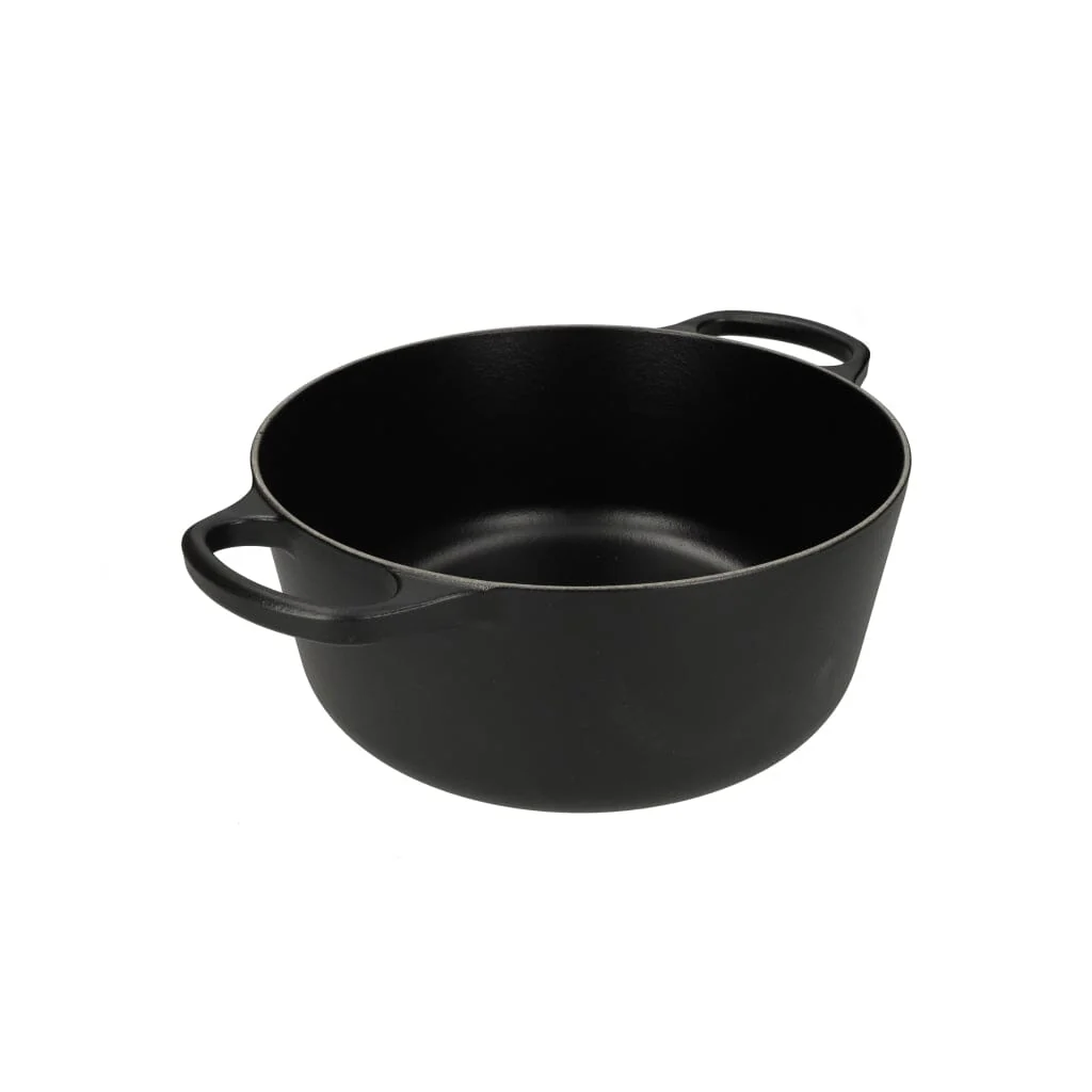 2025 Le Creuset - Braad-/Stoofpan Signature rond Mat Zwart 26 cm 5,3 l (zwarte binnenkant)