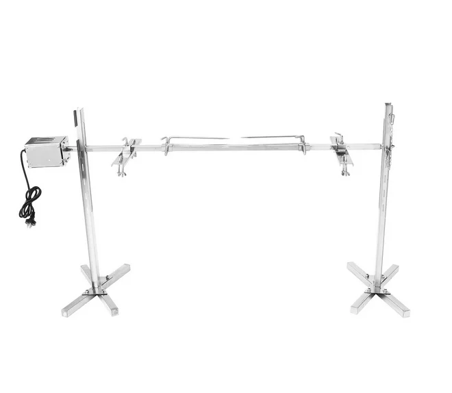 INTSUPERMAI roestvrijstalen rotisserie-spies met driepoot, elektromotor en capaciteit van 90 lbs voor lam