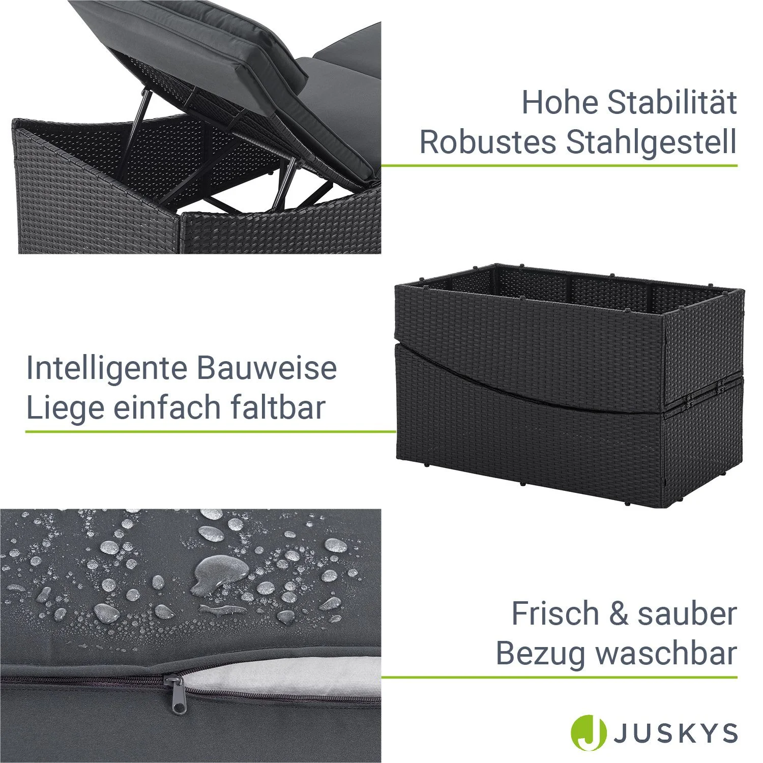 2025 Opvouwbare polyrattan ligstoel Lamia