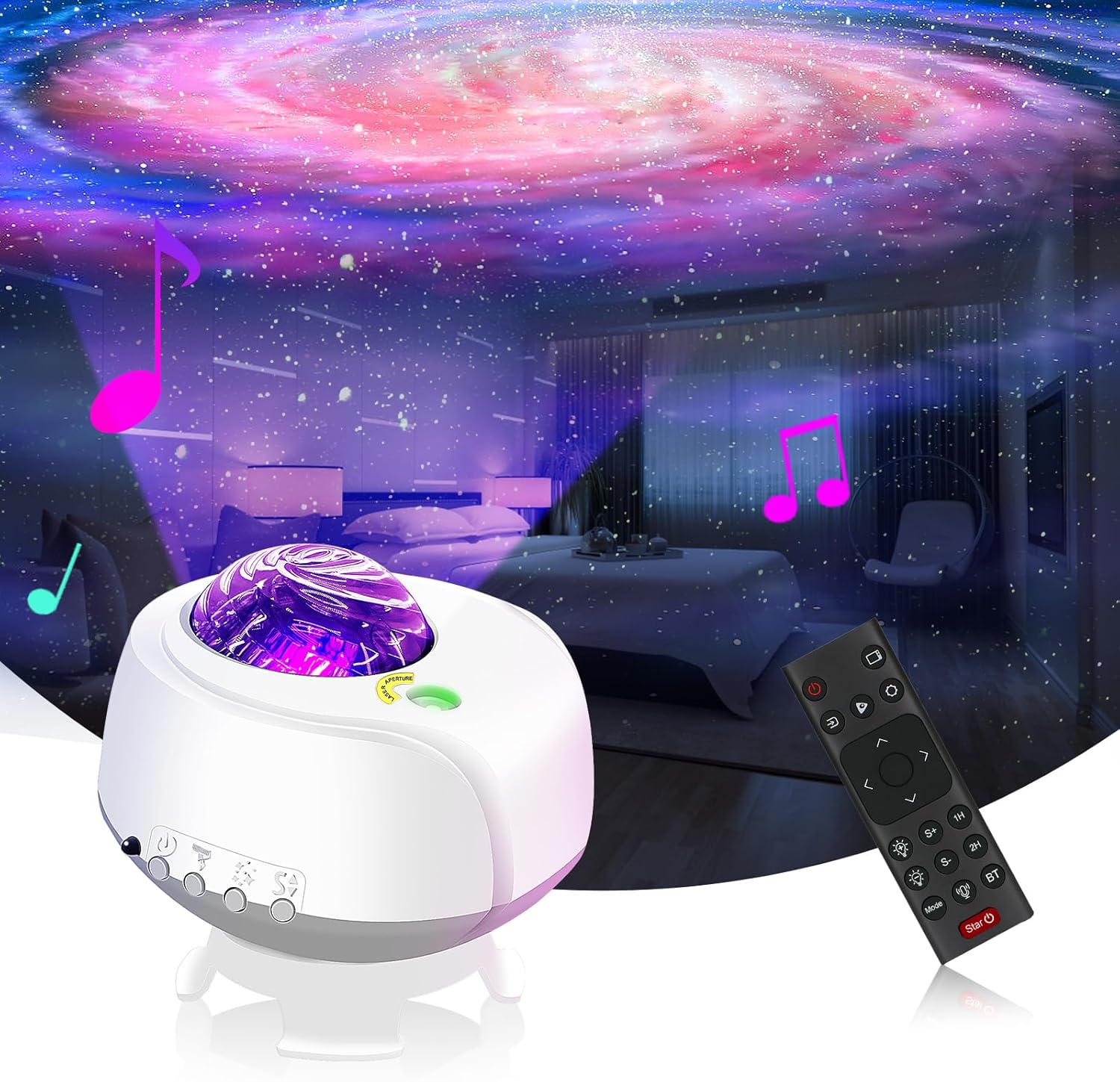 2025 Improved Brighter Halloween Decorations Projector Lights for Home, Display 8 Patterns at a Time (3D Ocean Wave & Patterns), 8 Themes Holiday Projector Halloween Day Home Decoration Light Show