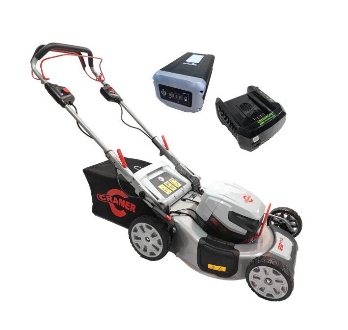 2025 Cramer 82LM51SX SET met accu en oplader �C Professionele zelfrijdende accugrasmaaier 51 cm inclusief 6ah accu en oplader