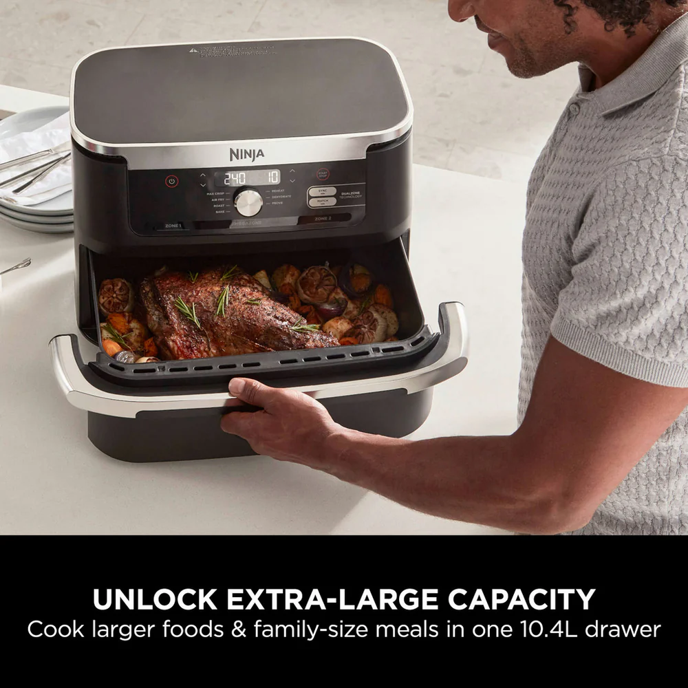 2025 Ninja Foodi FlexDrawer Heteluchtfriteuse AF500UK 10,4L Zwart - OPRUIMING