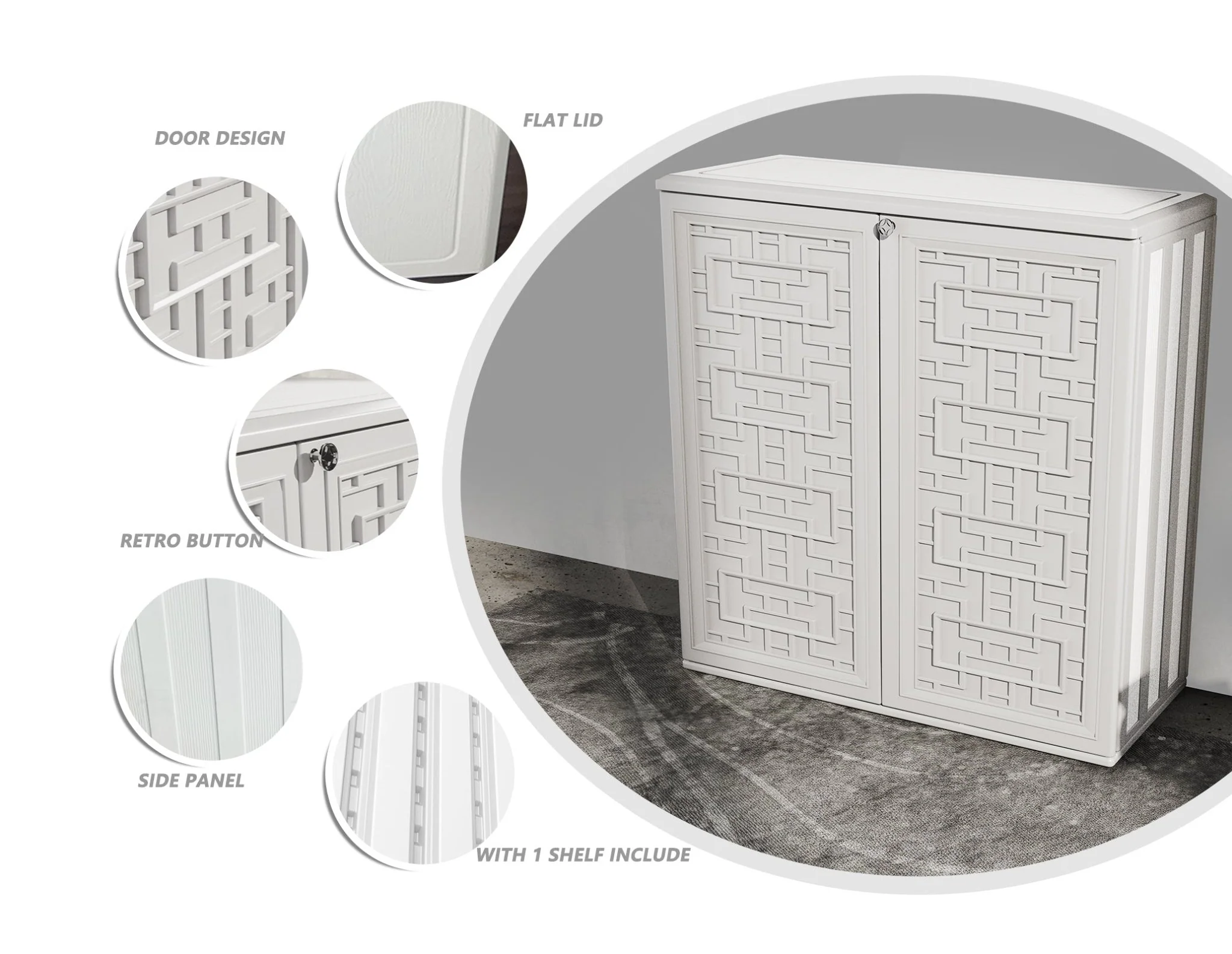2025 Opslagkast van 9 Kubieke Voet voor Binnen en Buiten