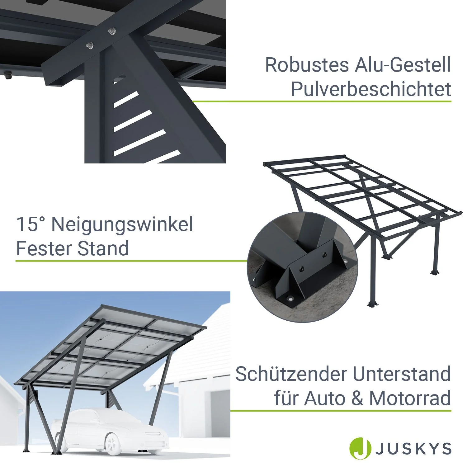 2025 Solarcarport Gestell SunLuxe - 4100 Watt �C Zonnecarport SunLuxe - 4100 Watt