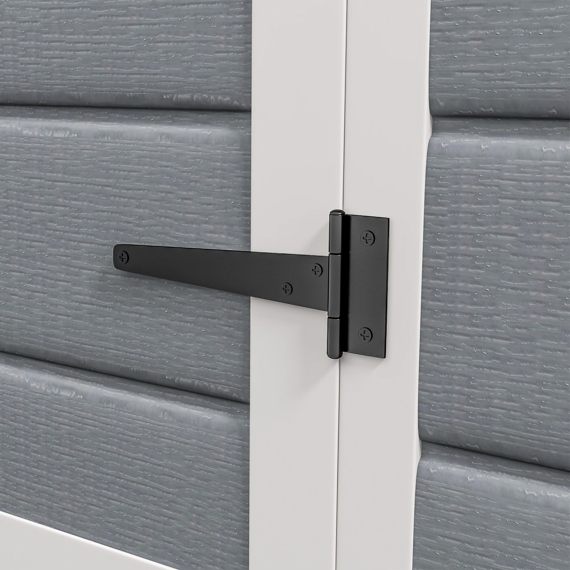 2025 Outsunny Tuinberging 6'x4.5' �C Opberghuis voor Tuingereedschap van Kunststof met Dubbele Sluitbare Deuren