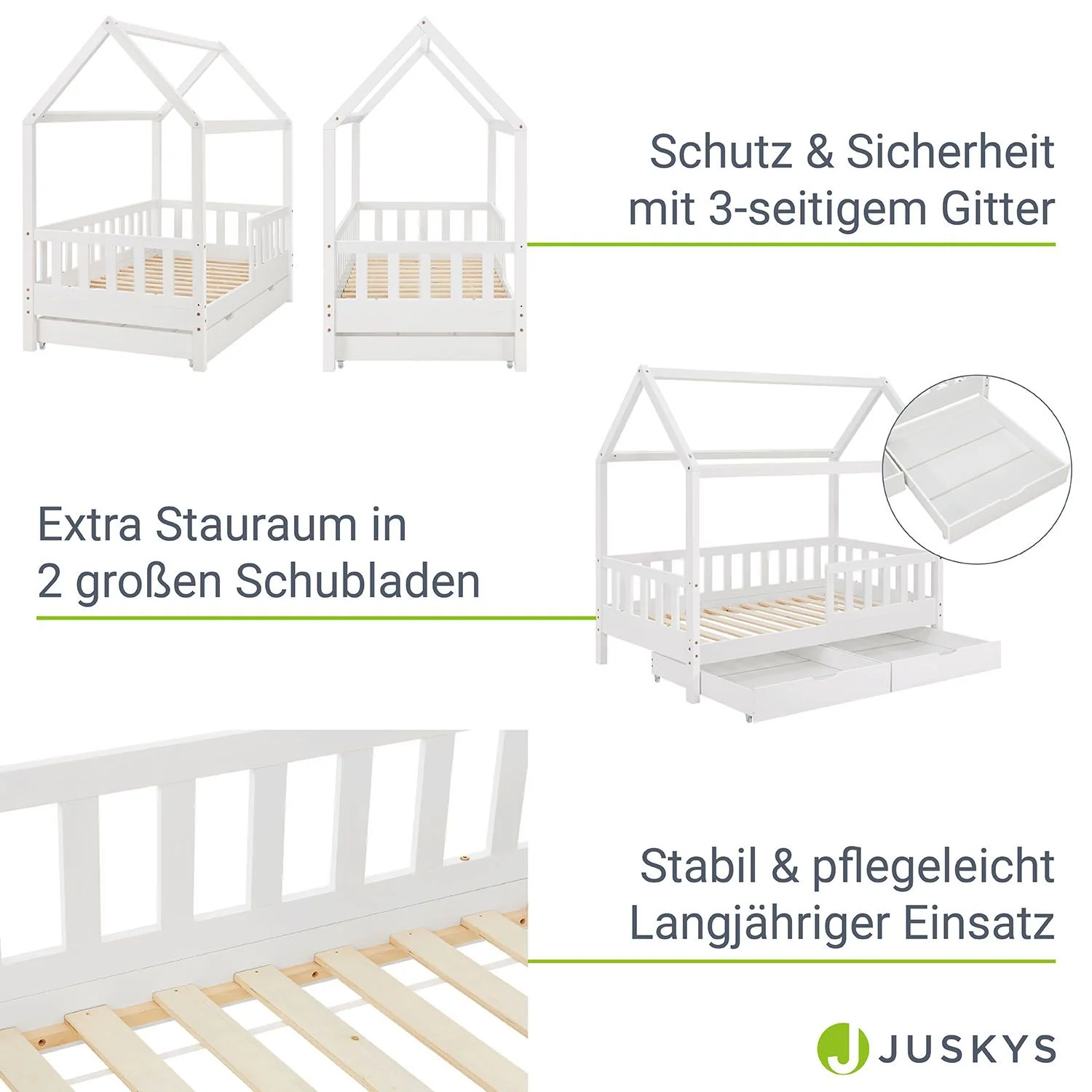 2025 Kinderbed Marli 80 x 160 cm met opberglade