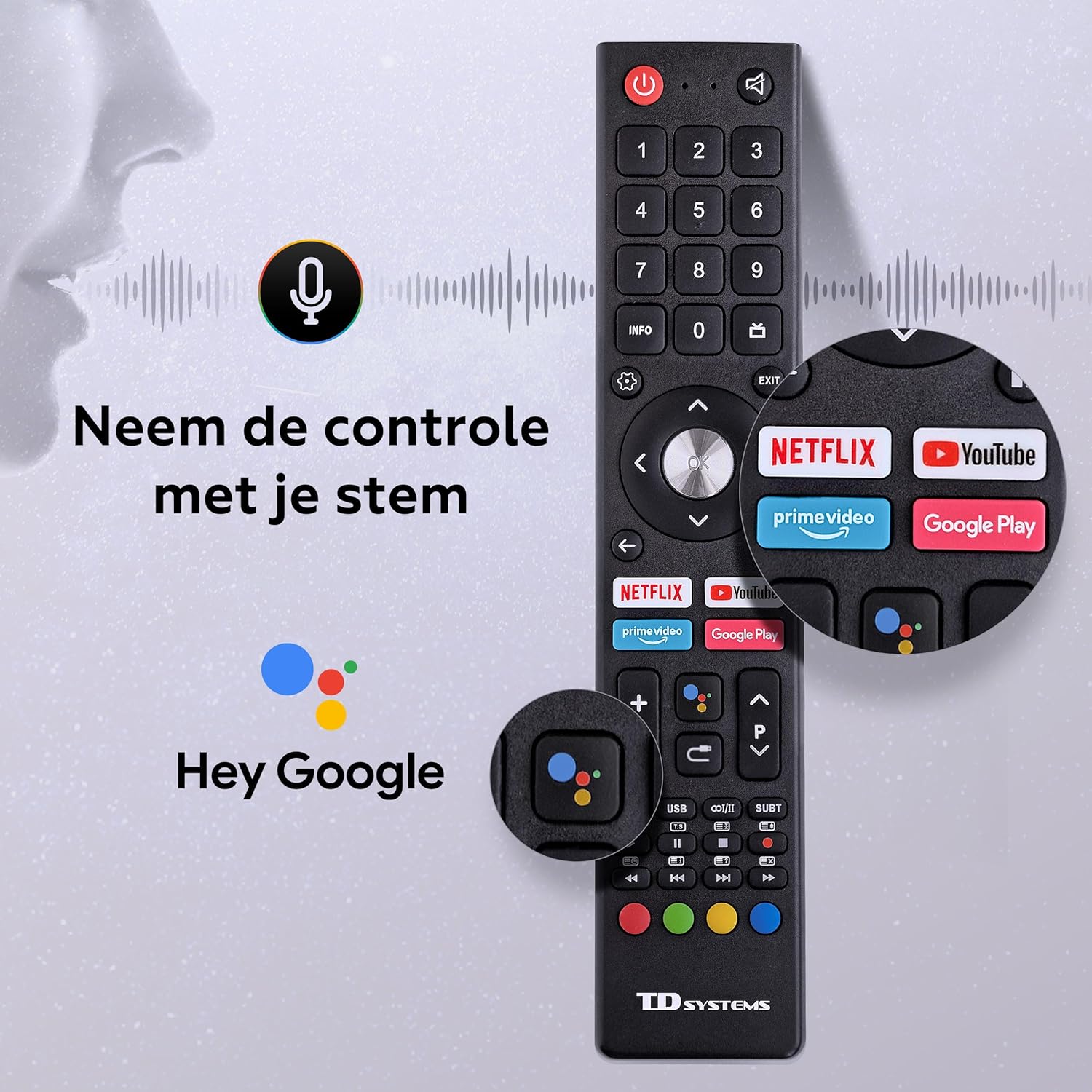TD Systems - 40 Inch Smart TV, Hey Google, Full HD DVB-T2/C/S2 television, Android 11 Chromecast, Model 2025 - PRIME40C19GLE