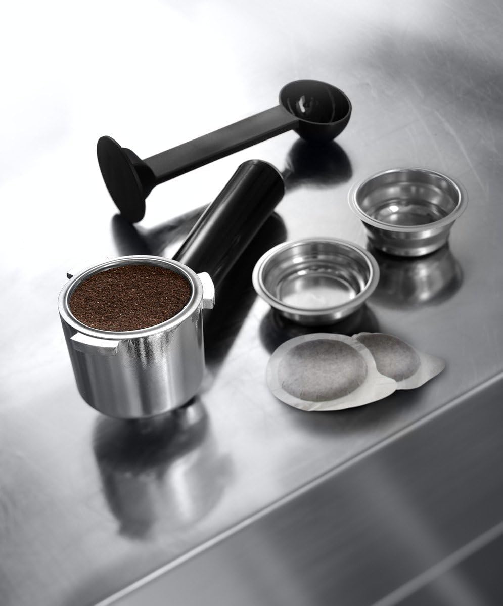 De'Longhi Dedica Style, Traditional Pump Printing Espresso Machine, Coffee and Cappuccino Maker, EC685M, Silver