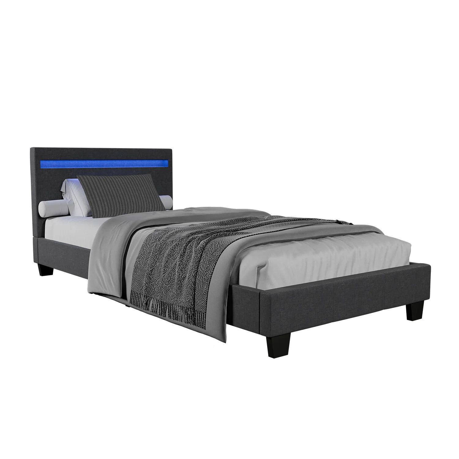 2025 Rustgevend slapen in het gestoffeerde bed Verona 120x200 cm in wit