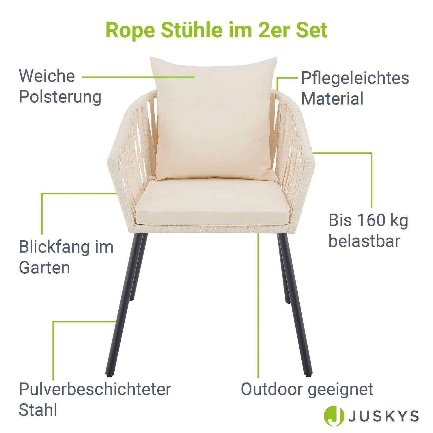 2025 Set van 2 Rope Stoelen