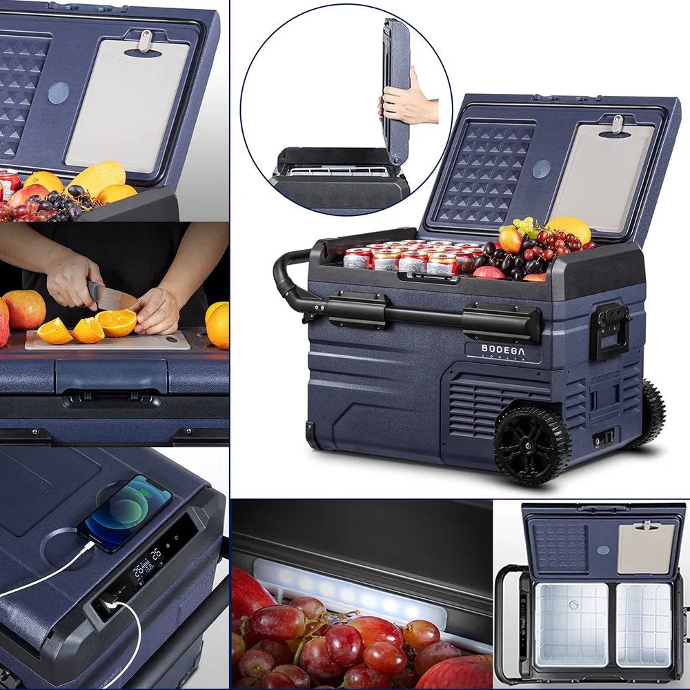 12 Volt 37 Qt. Draagbare Autokoelkast, Autovriezer voor Buiten, Kamperen, Reizen, Camper, APP-bediening