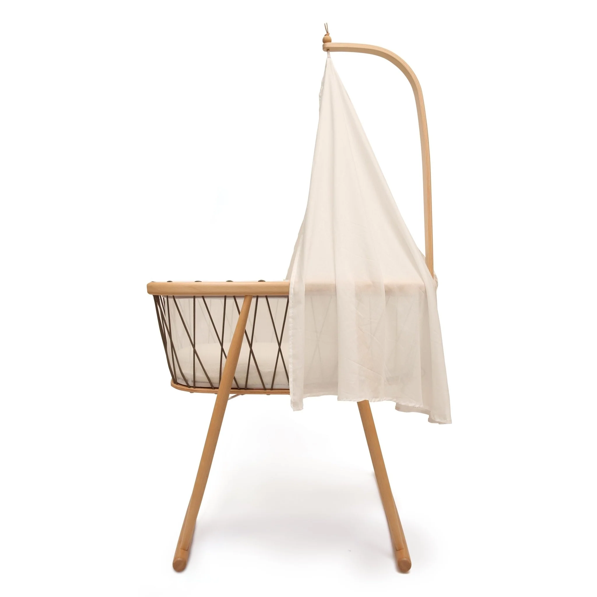 2025 Charlie Crane Wiege KUMI �C Transparante baby cocon met zachte schommelmechaniek | Afmetingen 81x56x72 cm | Inclusief schuimmatras | Personaliseerbare veters | Modern, minimalistisch design