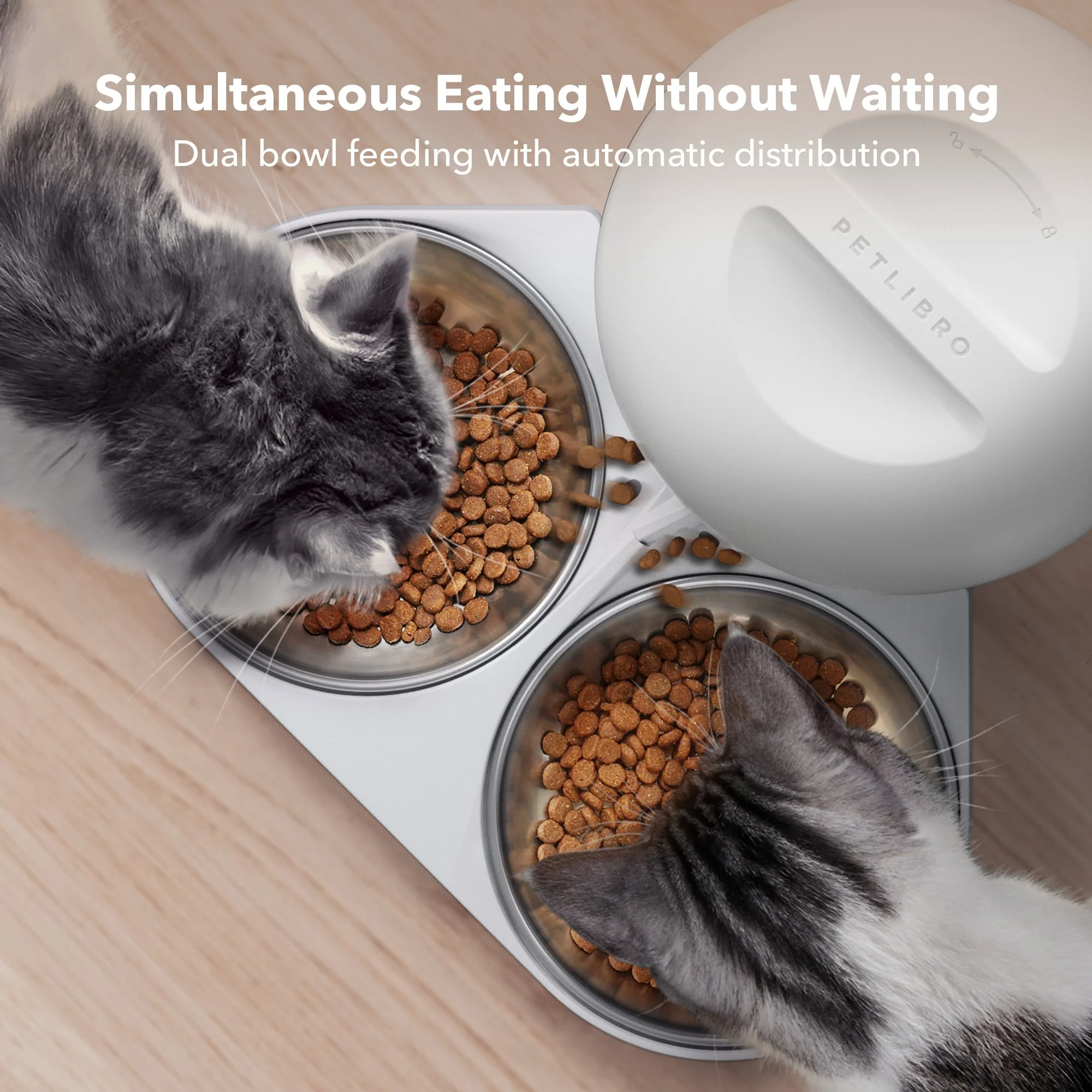 2025 PETLIBRO Dubbele Automatische Voederbak met Schalen