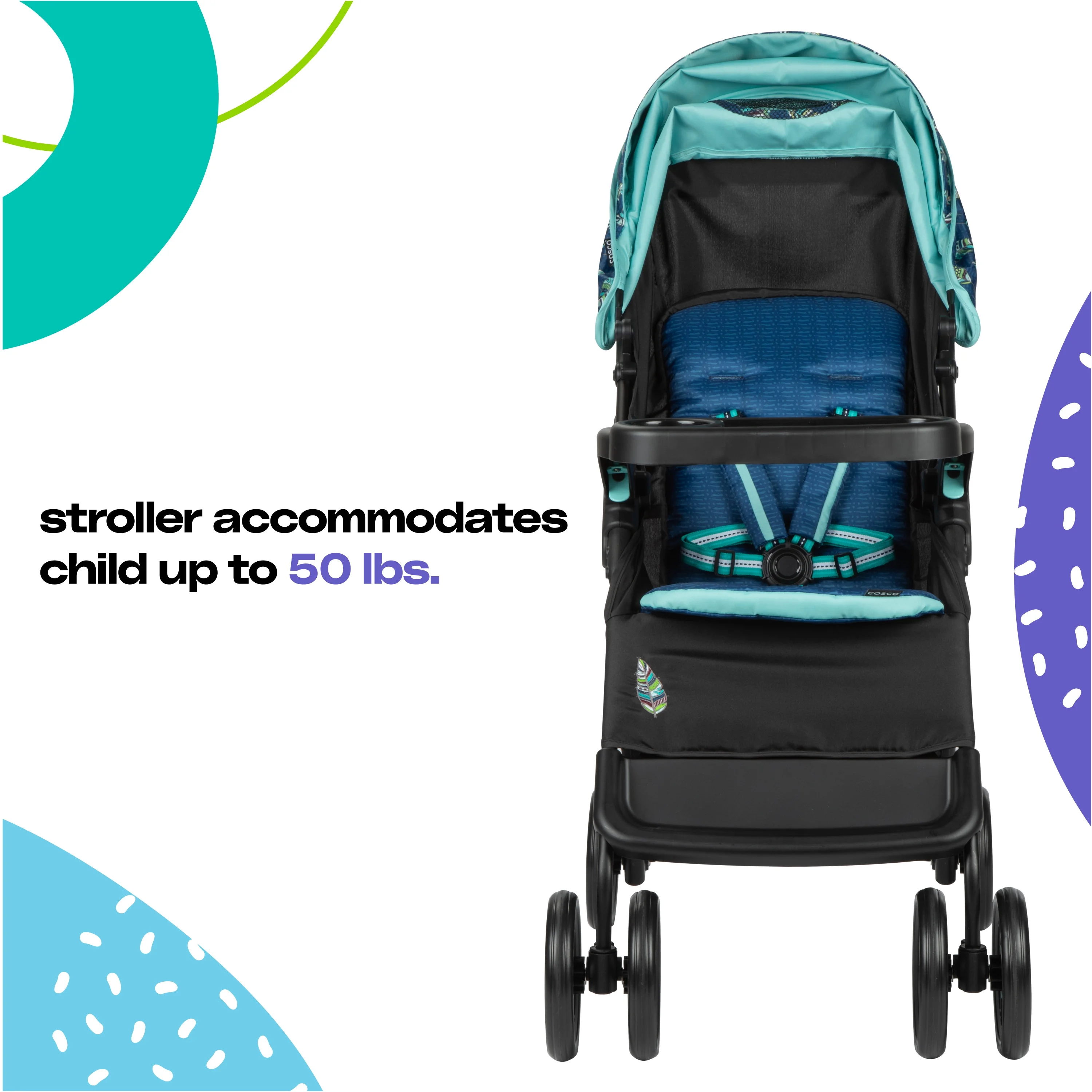 2025 Cosco Kids Lift & Stroll DX Reissysteem, grijze pijlen, voor peuters, unisex