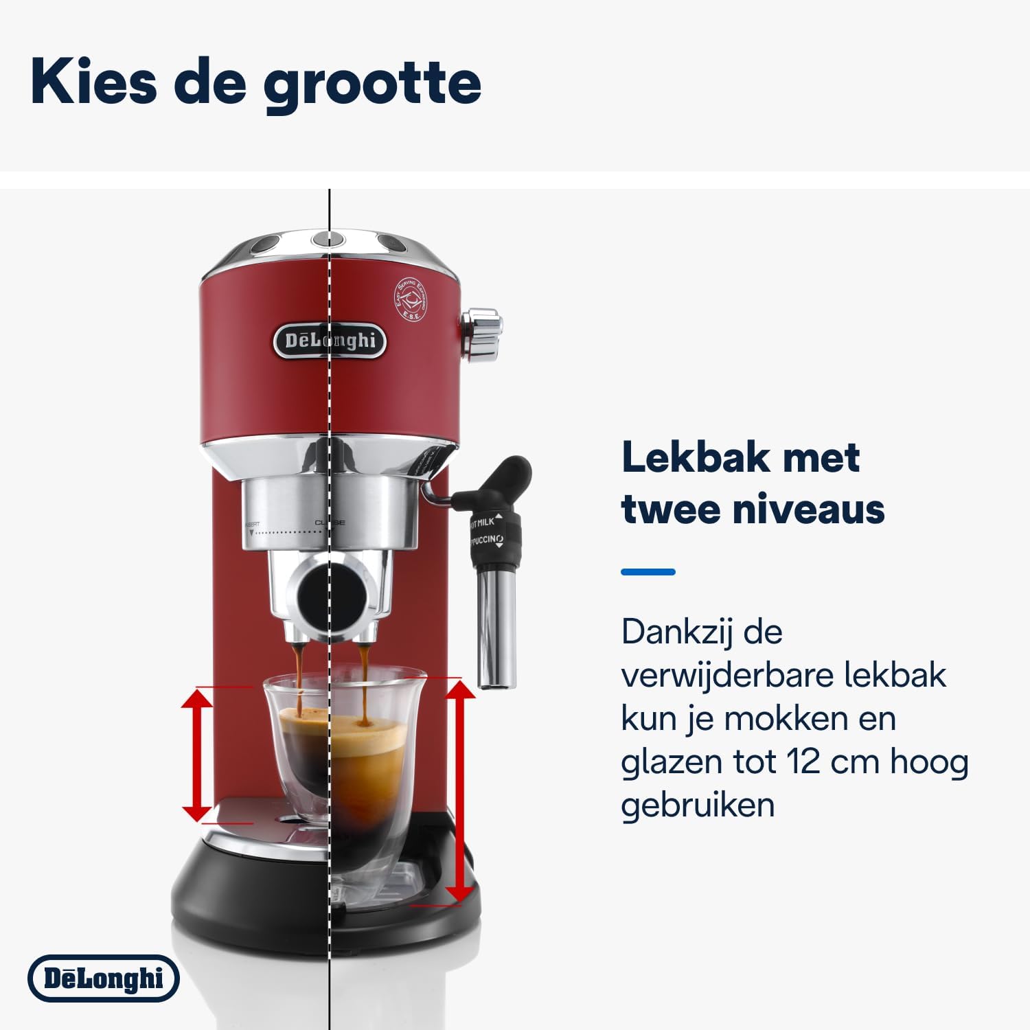 De'Longhi Dedica Style, Traditional Pump Printing Espresso Machine, Coffee and Cappuccino Maker, EC685M, Silver