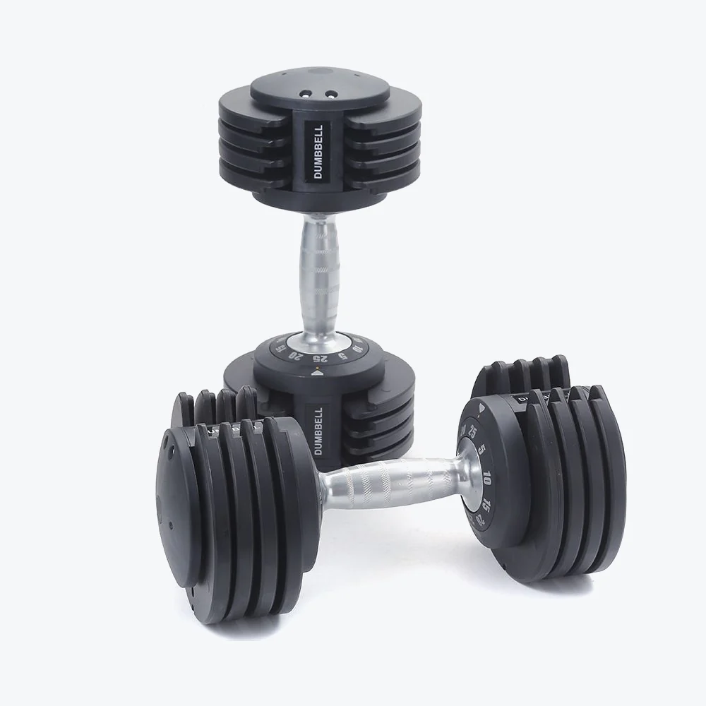 2025 Compacte Verstelbare Dumbbells 2,3-11,3 kg �C Duurzame Gietijzeren Dumbbells met Draai- en Vergrendelmechanisme voor Veelzijdige Thuistraining
