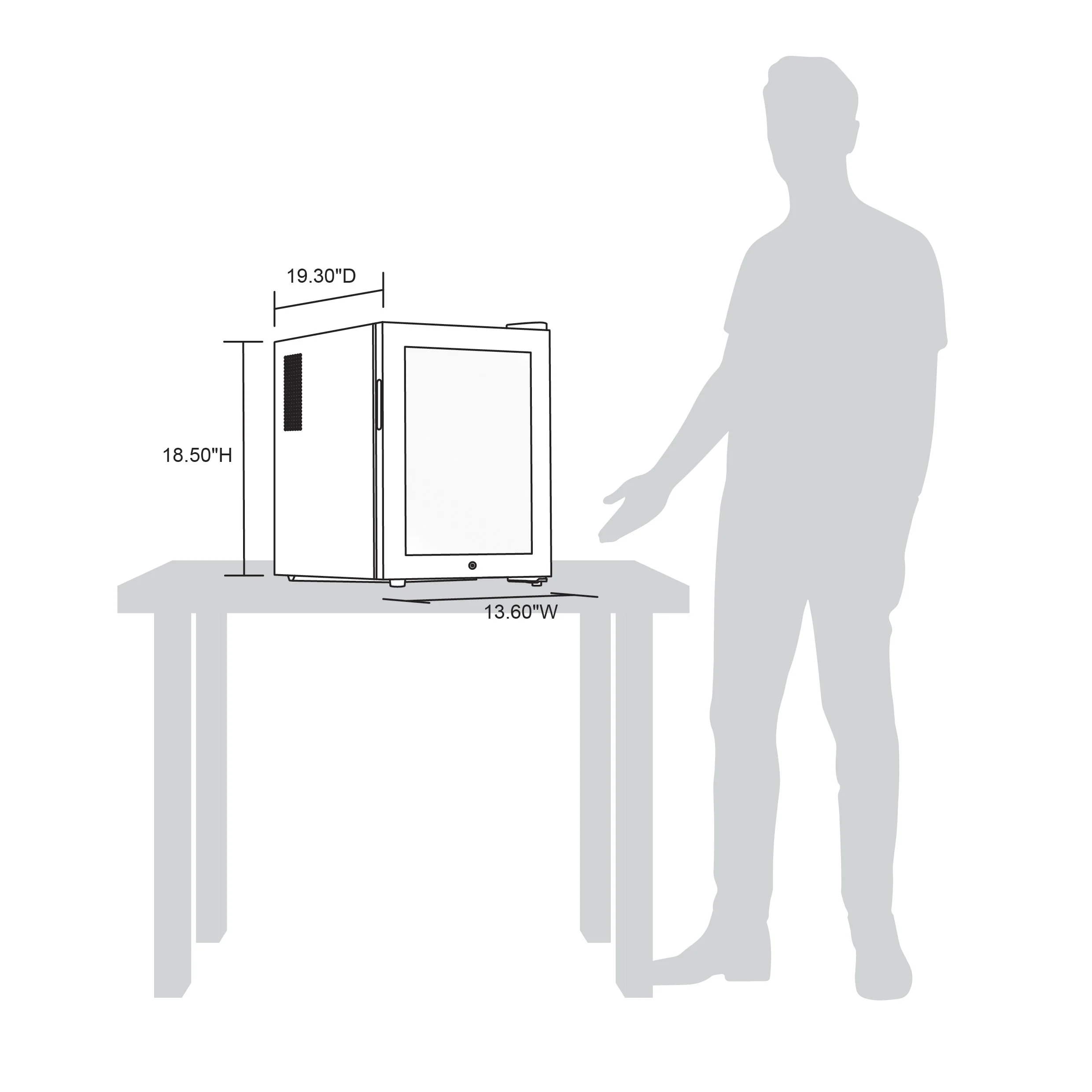 2025 Newair? Elektrische Humidor met Opti-Temp?, Capaciteit voor 250 Sigaren