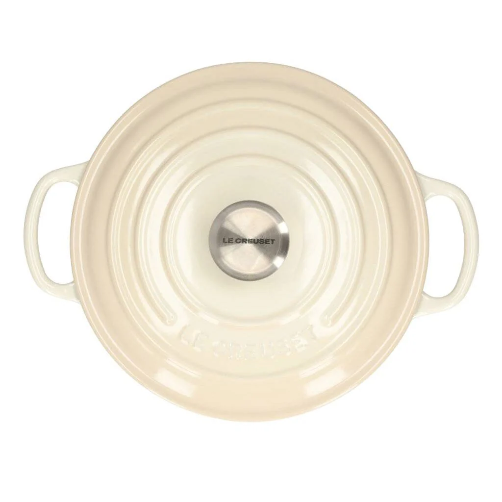 2025 Le Creuset - Signature braad- / stoofpan rond Meringue 20 cm 2,4 l
