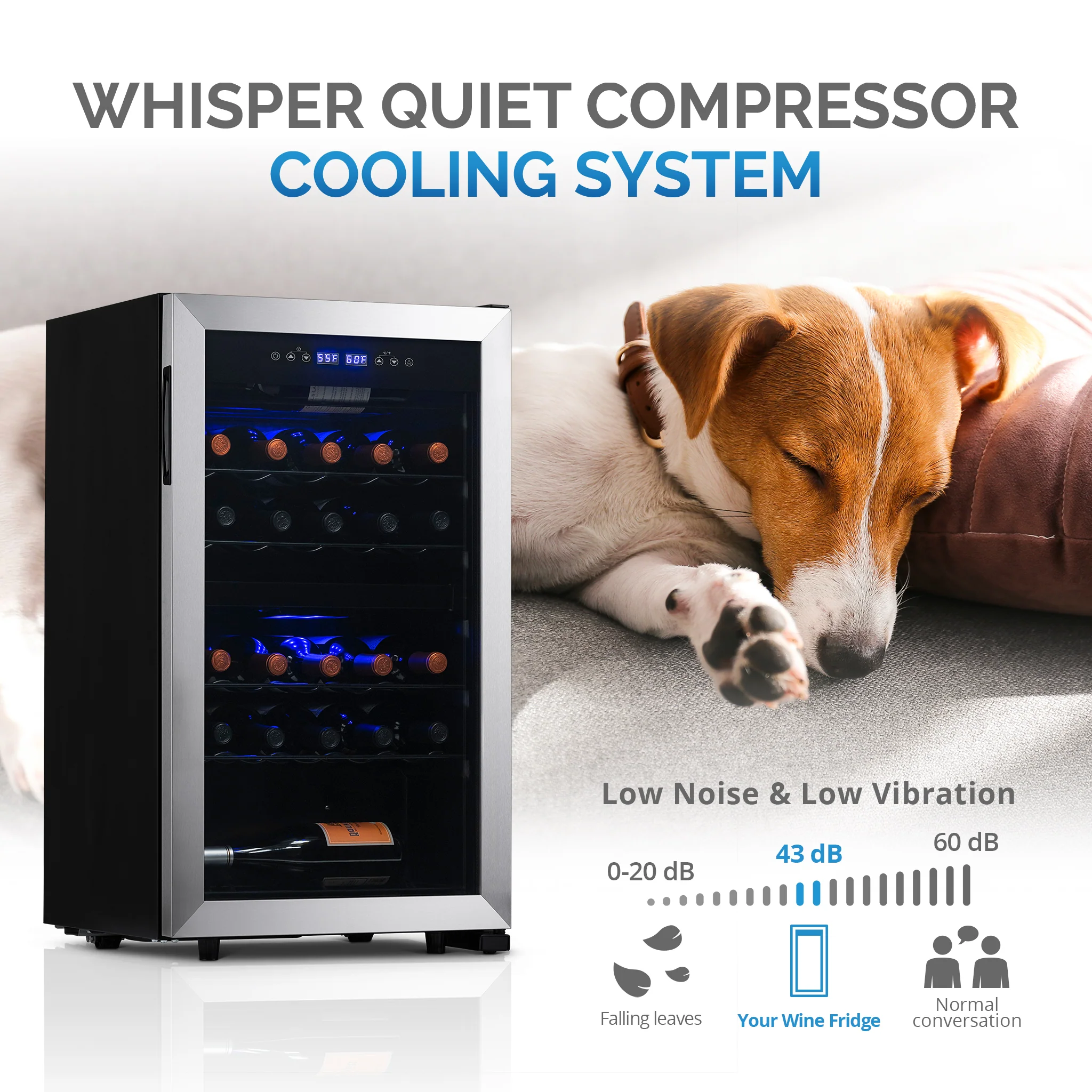 2025 Newair? Roestvrijstalen Wijnkoeler, 28 Flessen, 18.9