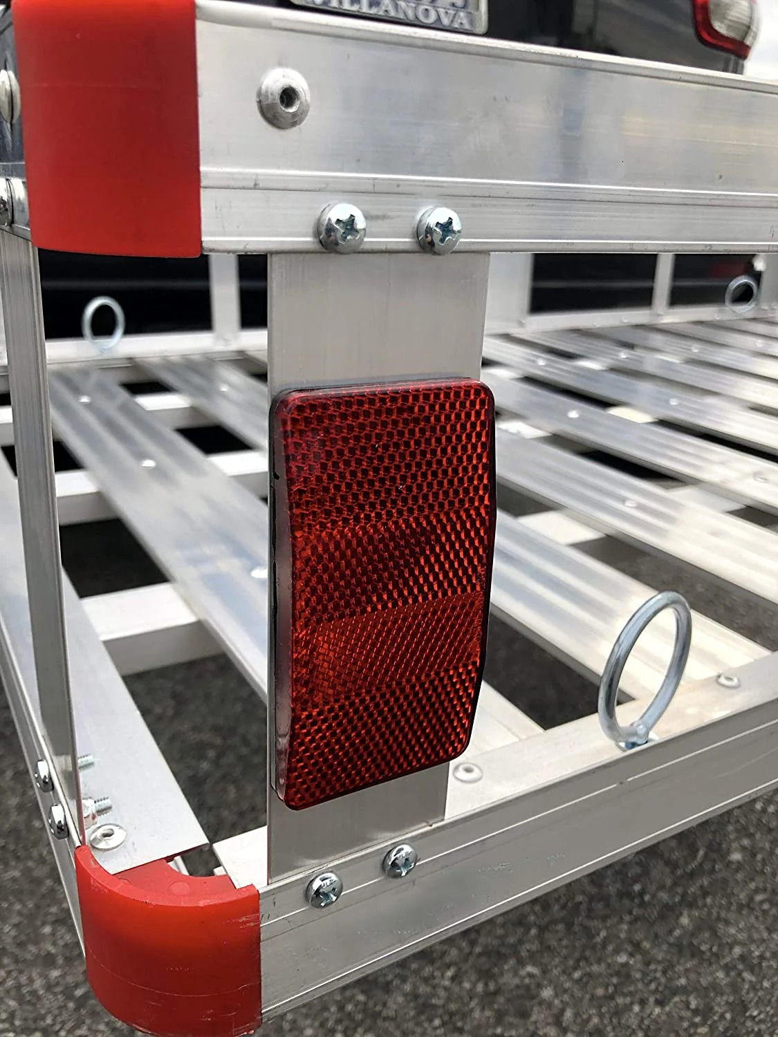 80779 Aluminium bagagedrager voor bevestiging aan de trekhaak met 119 cm oprijplaat, 1 stuk