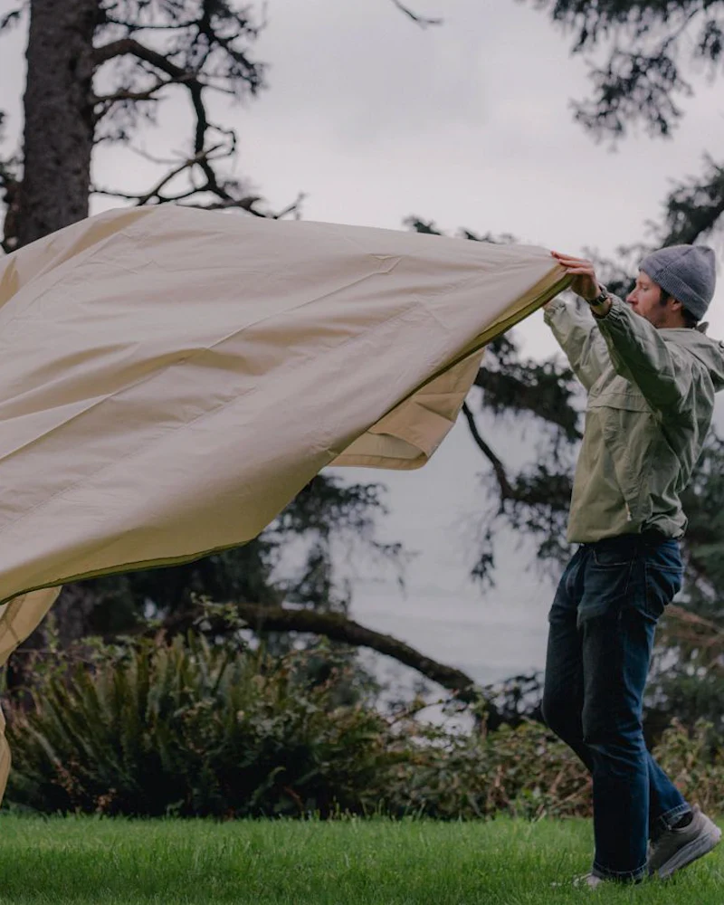 Domo Amenity Medium Ivoor �C Duurzaam Tent met Vestibule en Verwijderbare Regenhoes