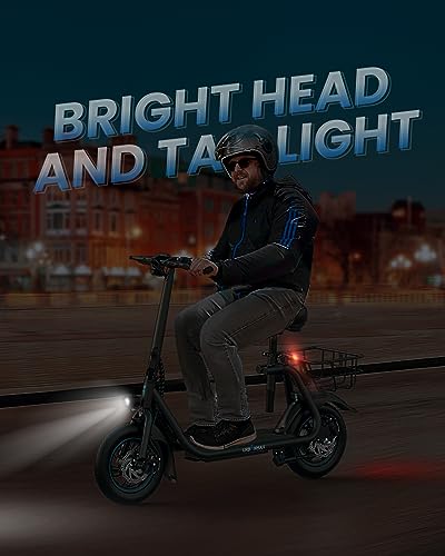 2025 Elektrische scooter met zitplaats, krachtige 450W motor, actieradius tot 35 km (ca. 22 mijl)