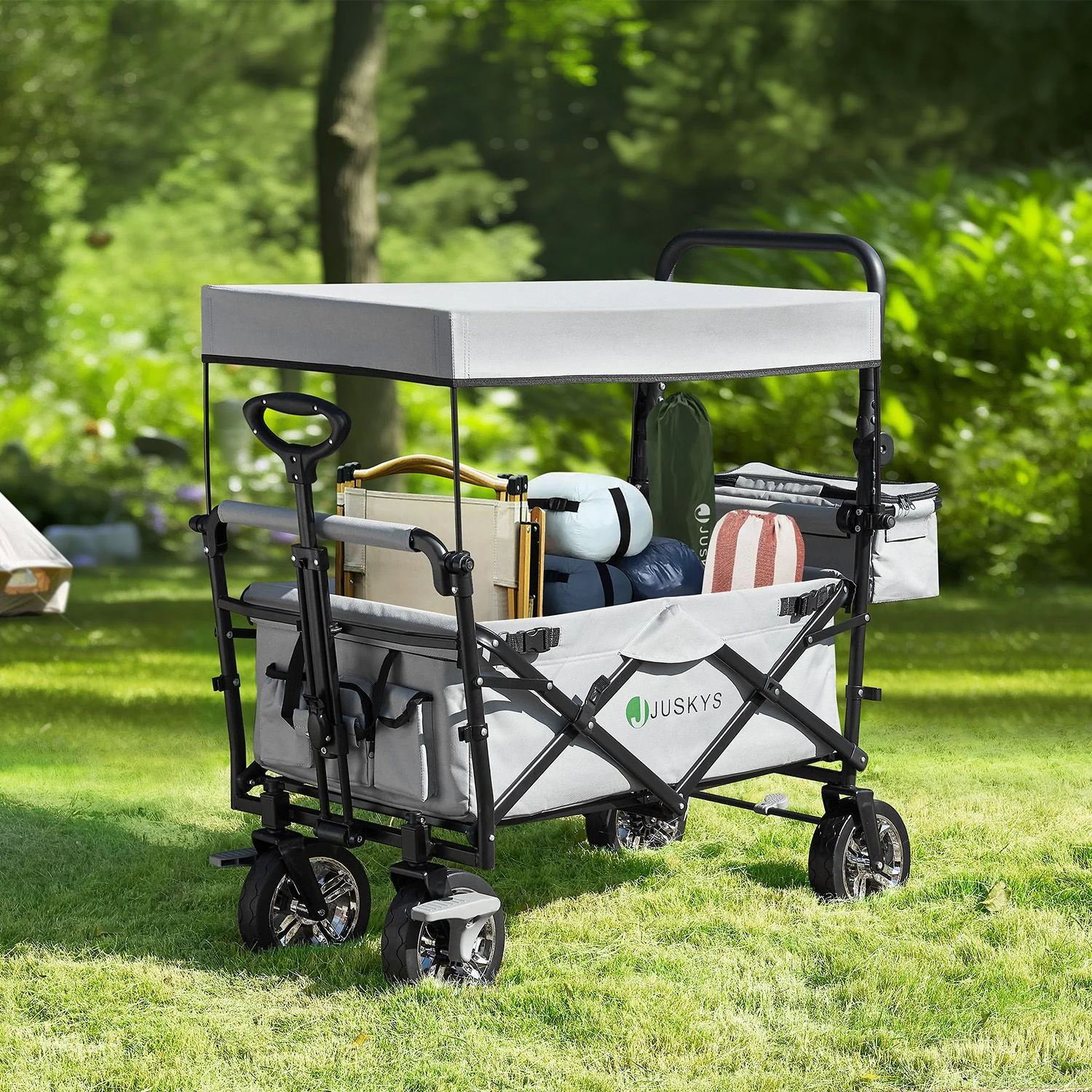 2025 Opvouwbare bolderwagen met dak en tas