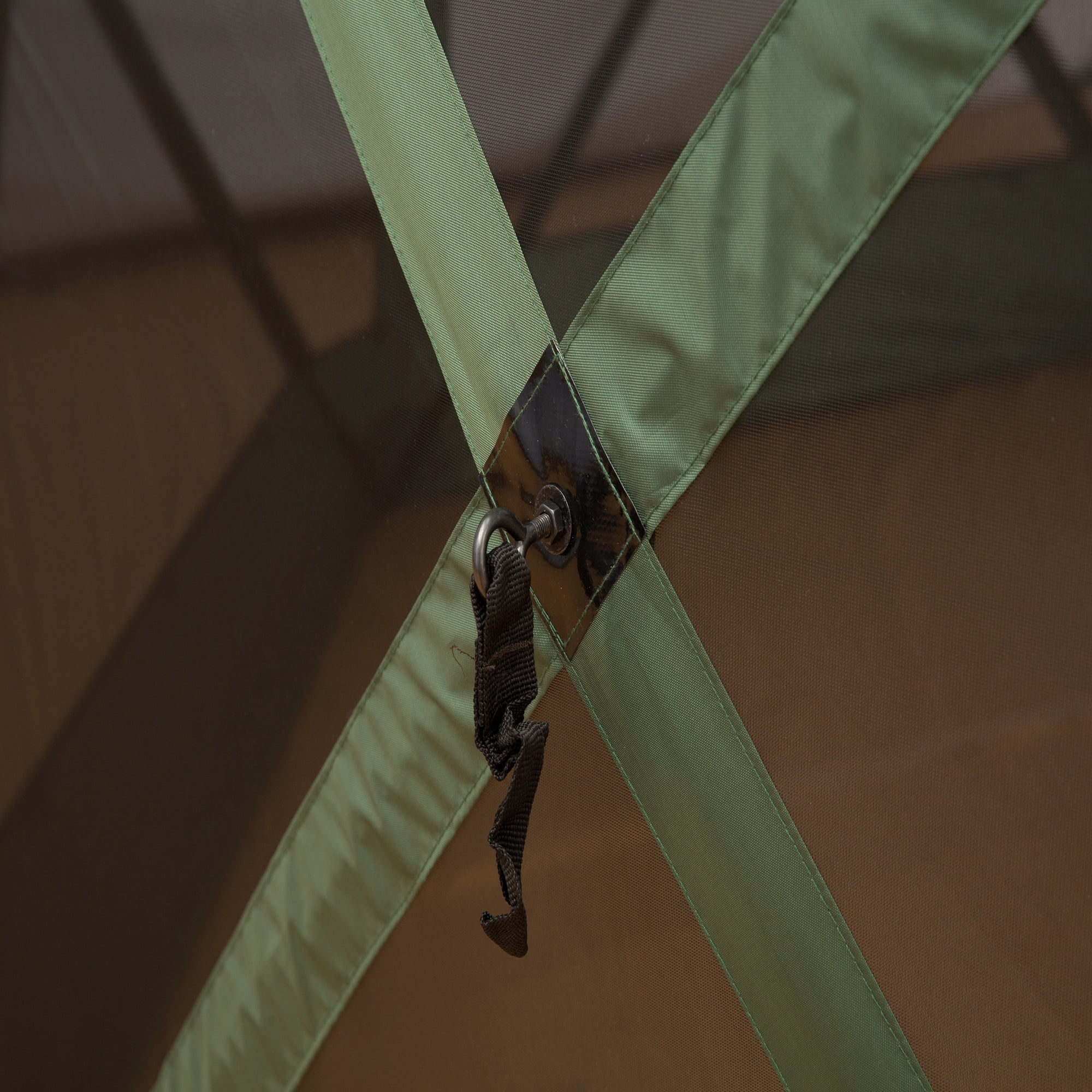 Outsunny 12' x 12' zeshoekige tent met muskietennet, draagbare opvouwbare paviljoen met netwanden, draagtas en schaduwrijke binnenruimte, groen