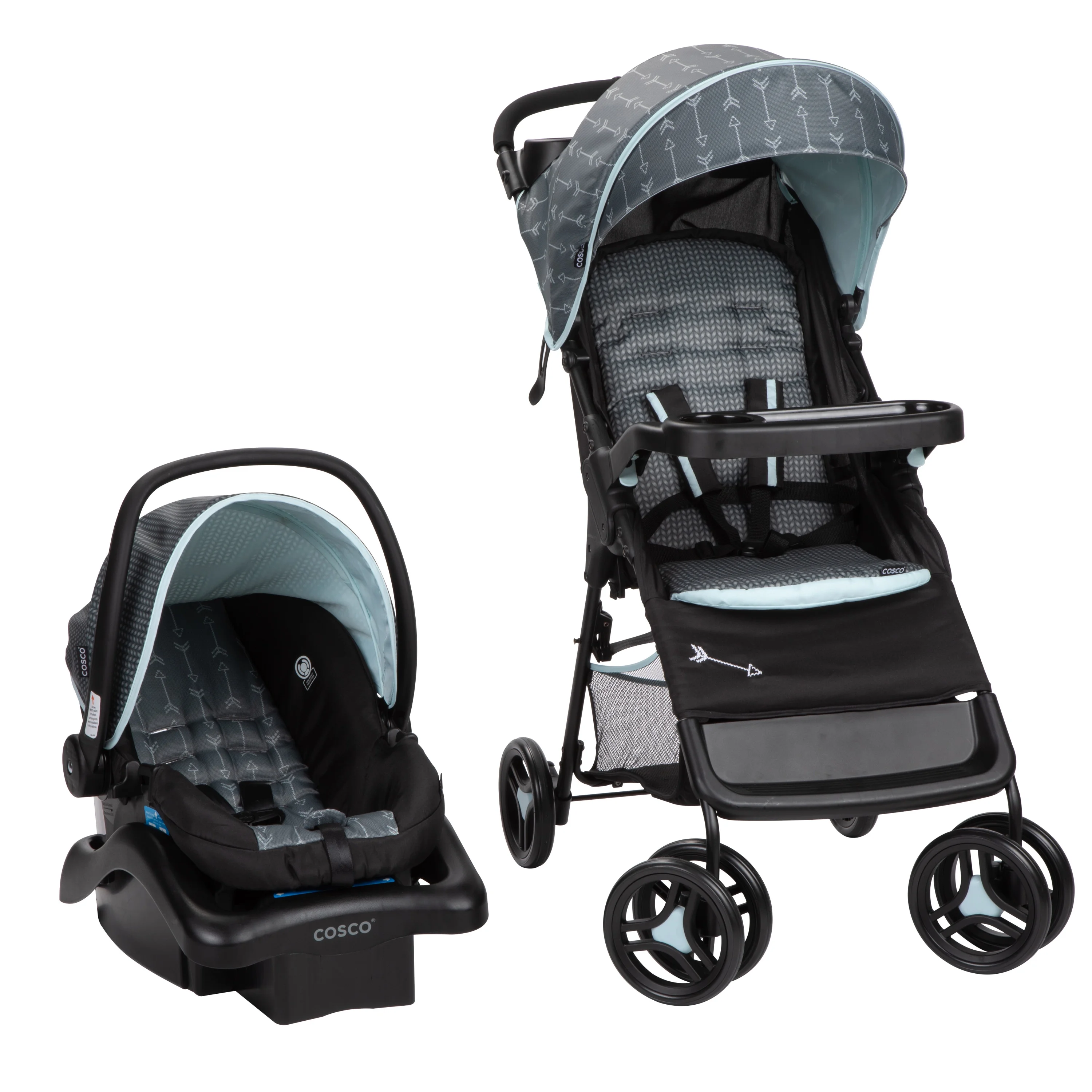2025 Cosco Kids Lift & Stroll DX Reissysteem, grijze pijlen, voor peuters, unisex