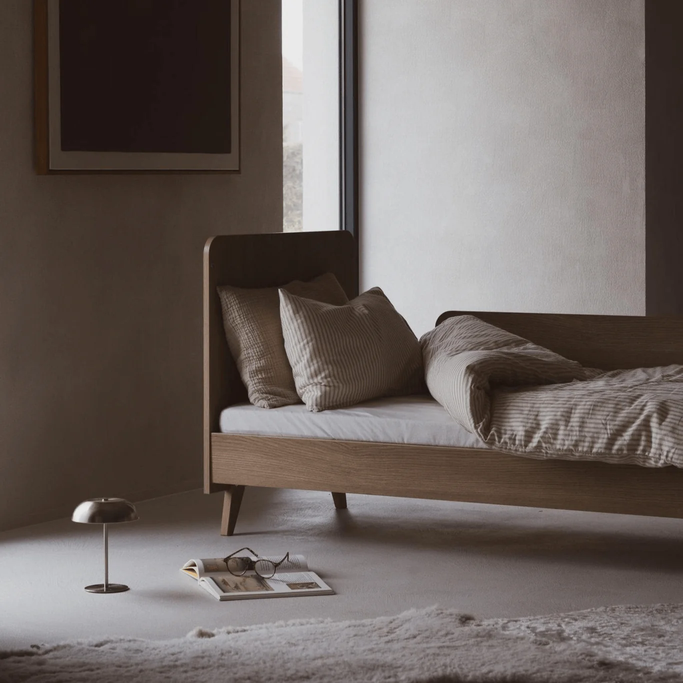 2025 Babybed Loft - Honey Ash 140x70cm (inclusief ombouwmogelijkheid tot kinderbed 140x70cm)