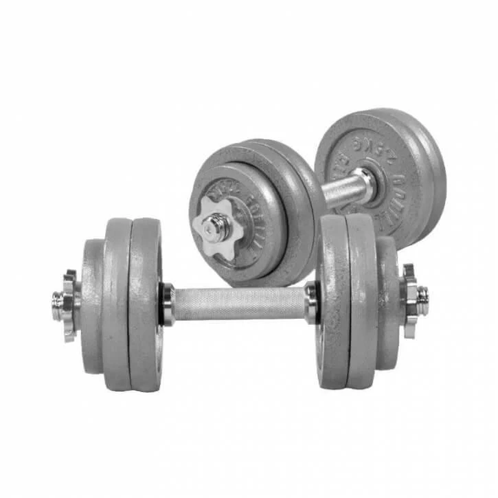 2025 Kurzhantelset Gusseisen 30 kg Silber