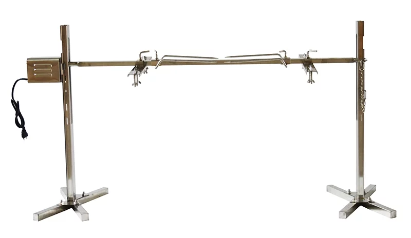 INTSUPERMAI roestvrijstalen rotisserie-spies met driepoot, elektromotor en capaciteit van 90 lbs voor lam