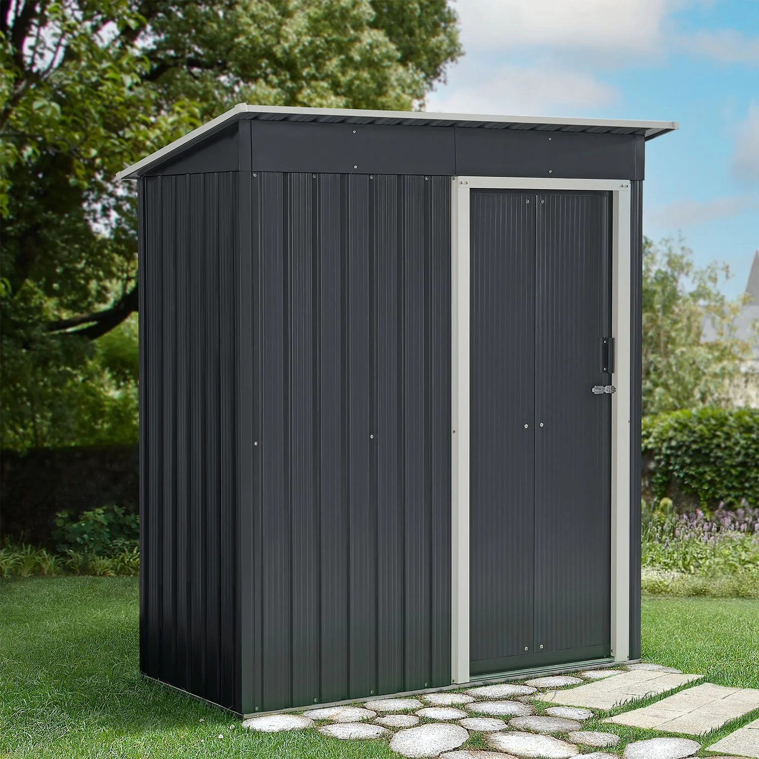 2025 Metalen Tuinhuis S met Schuindak