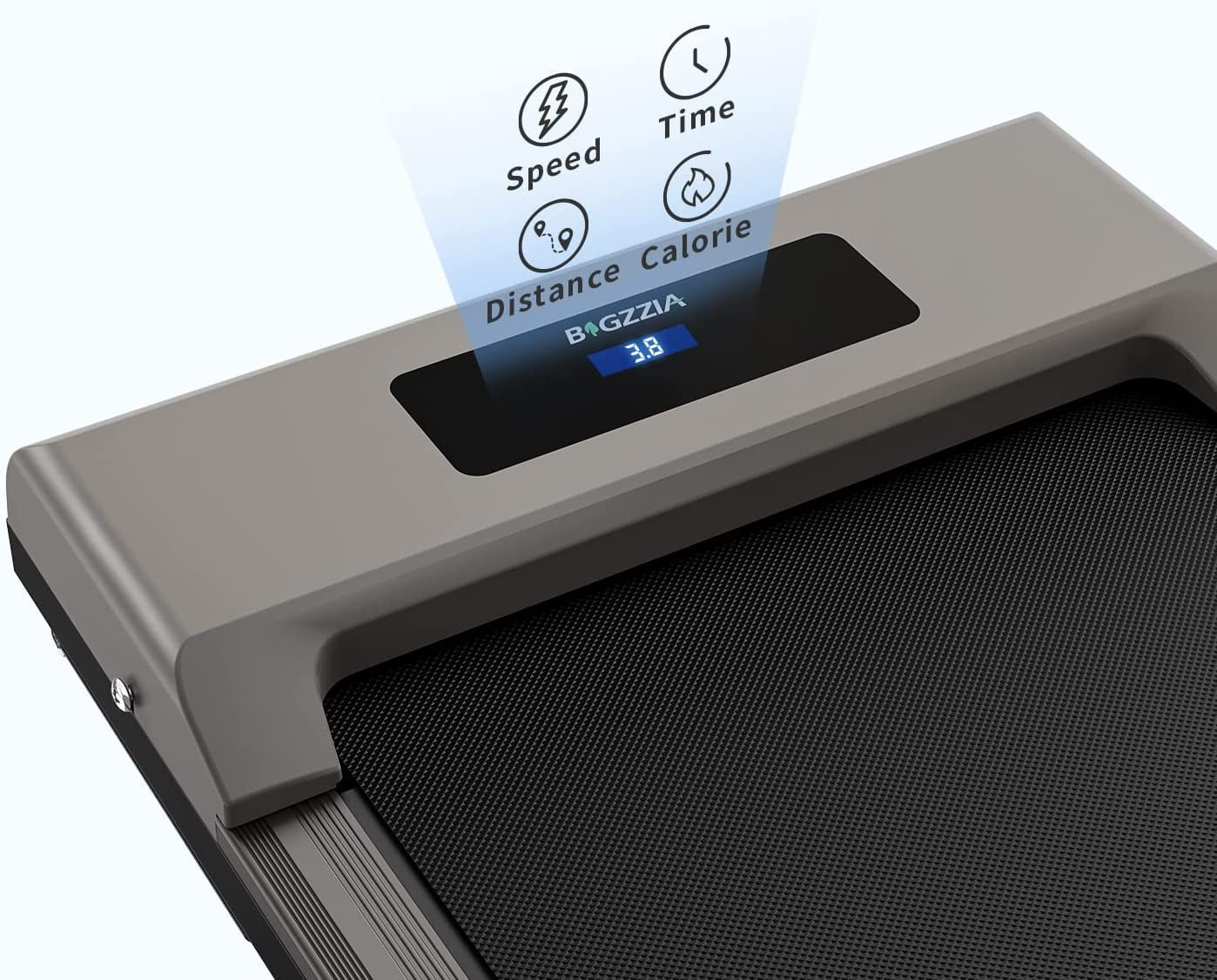 2025 Bigzzia Walking Pad loopband onder het bureau, loopband met afstandsbediening en LCD-display voor thuiswerken, maximaal 120 kg, roze