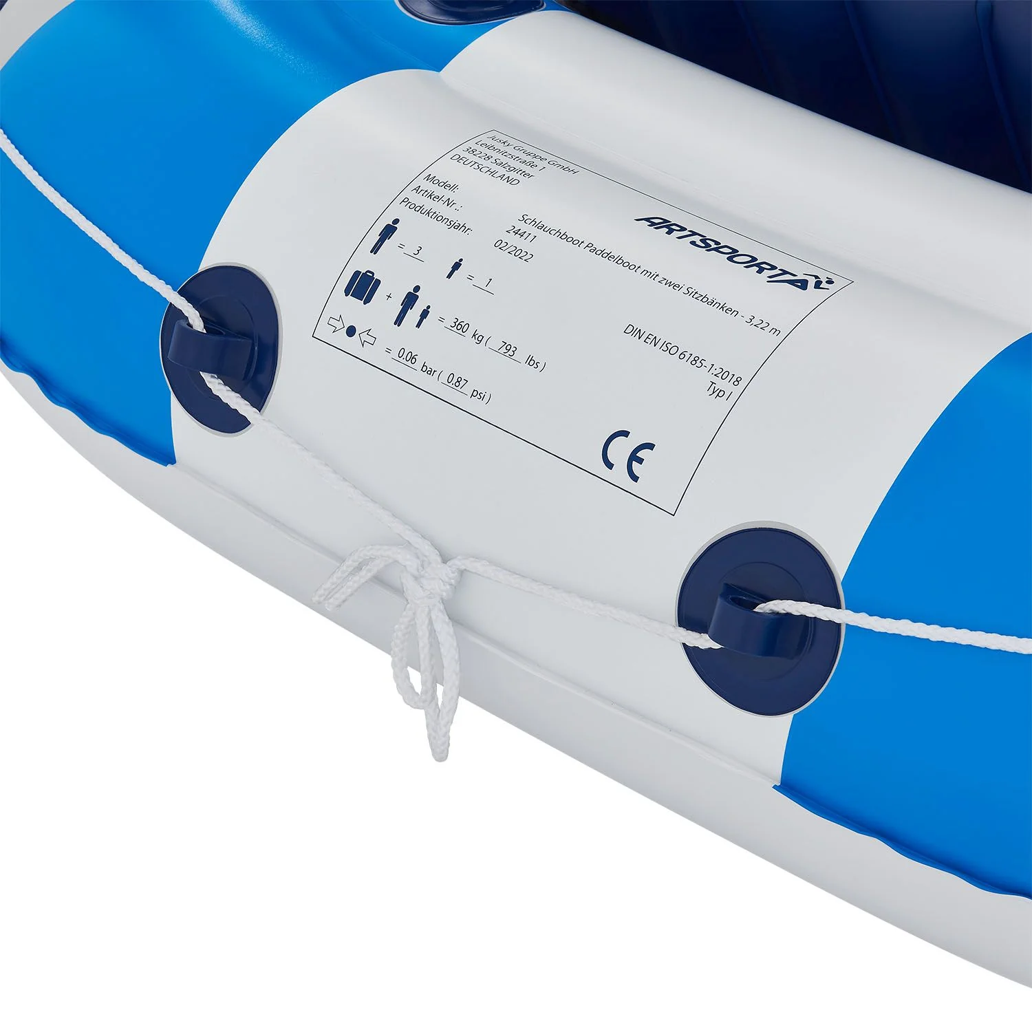 2025 Opblaasbare rubberboot peddelboot met twee zitbanken - 3,22 m