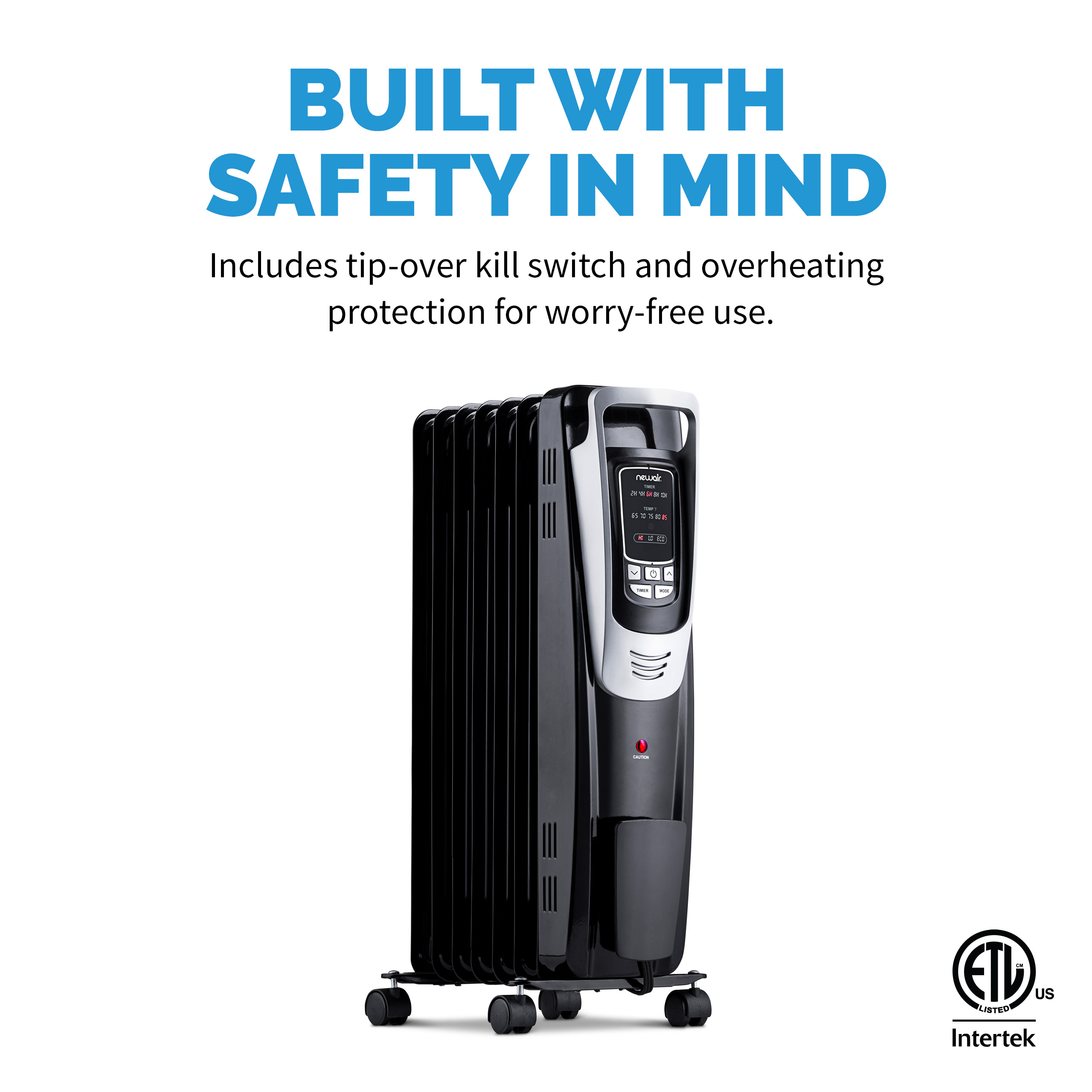 2025 Newair Olie-radiator elektrische verwarming, persoonlijke ruimteverwarmer, geschikt voor kamers tot 15 m2
