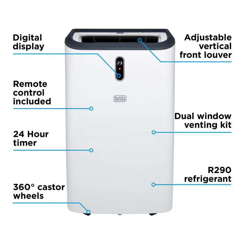 Slimme Draagbare Airconditioner Black+Decker BXAC40018GB 16.000 BTU