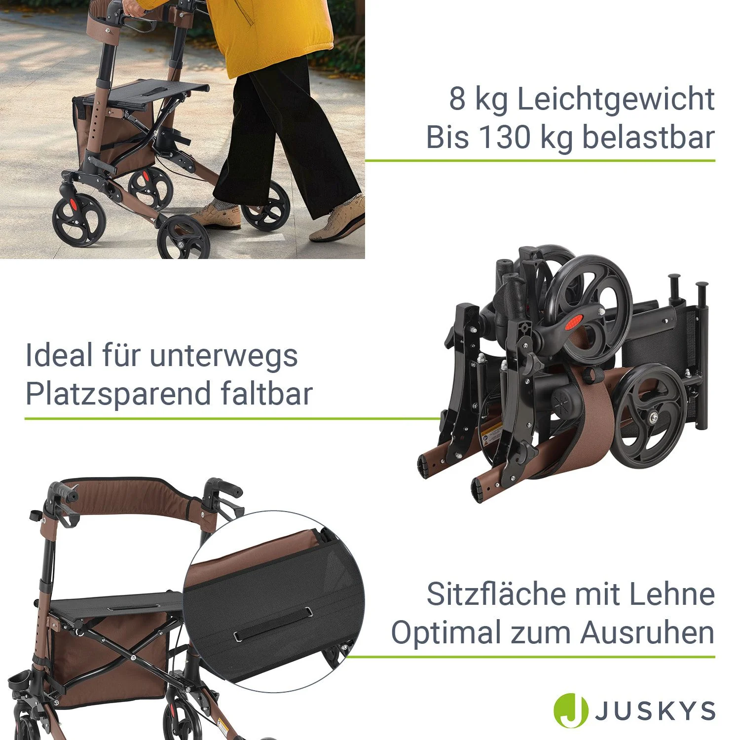2025 Aluminium rollator Vital met zitje