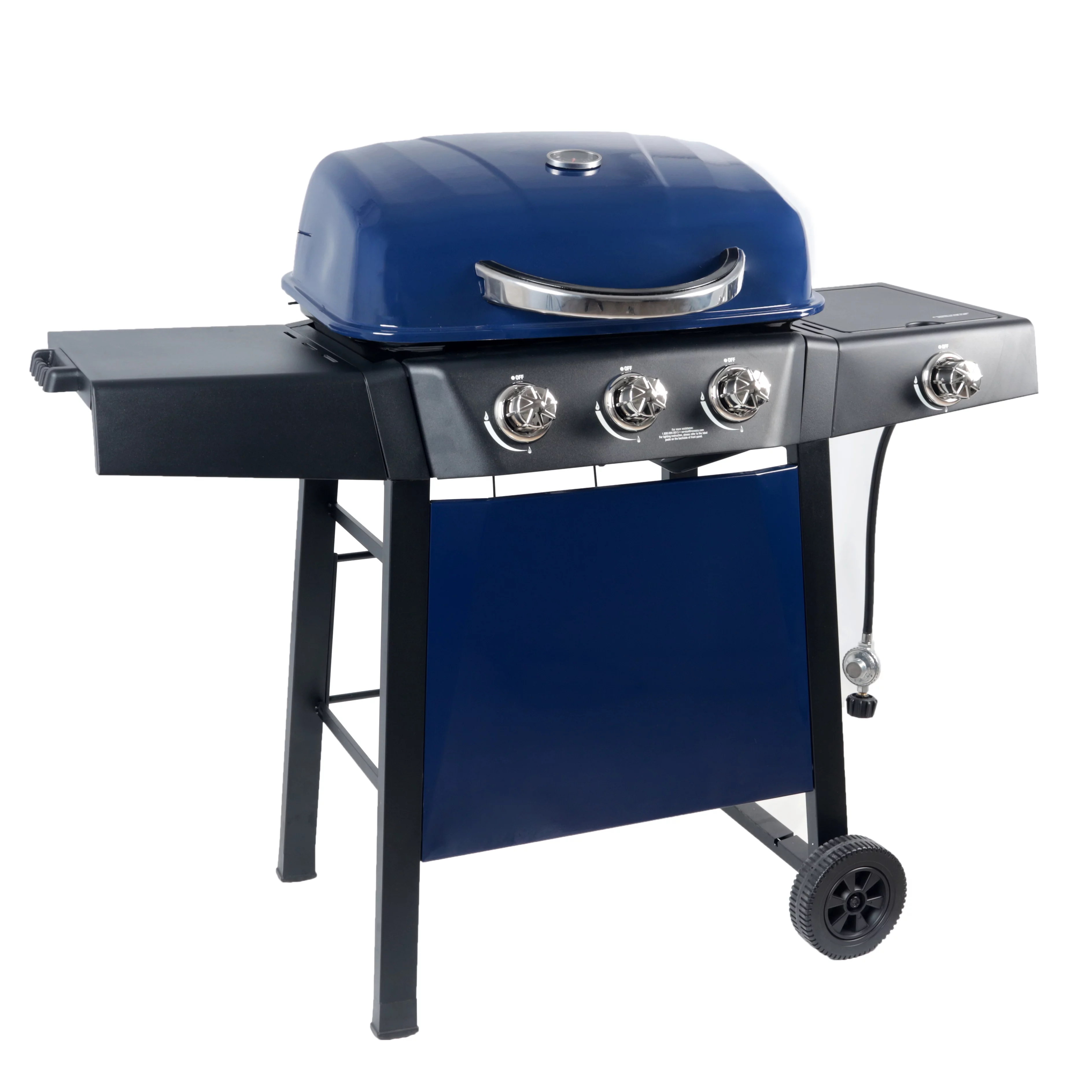 2025 RevoAce 3-pits gasbarbecue op propaan, inclusief zijbrander, saffierblauw, model GBC1729WBS, nieuw