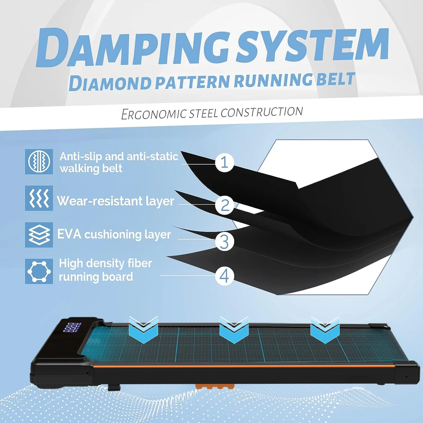 2025 CoolHut loopband onder het bureau, opvouwbare 2-in-1 loopband, draagbaar voor wandelen, joggen en gebruik op kantoor thuis, stille 2,5 PK motor, LED-display en afstandsbediening, zwart