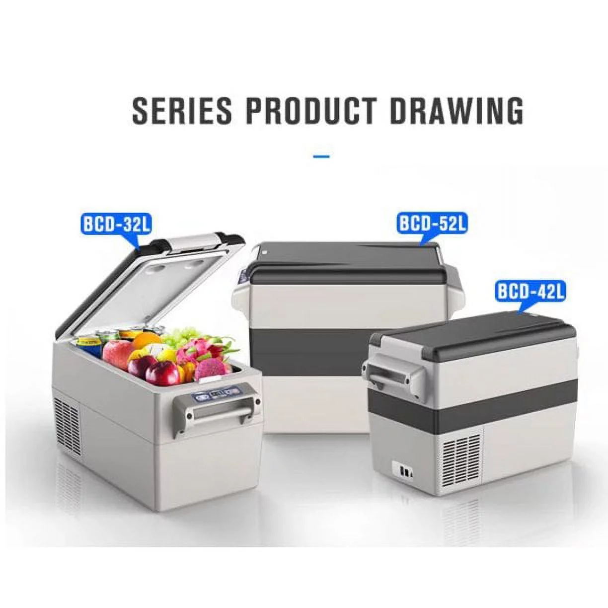 2025 KAPAS 32L (34 Quarts) Draagbare Koelkast met DC Compressor 12/24V, voor Auto, Thuis, Vrachtwagen en Camping