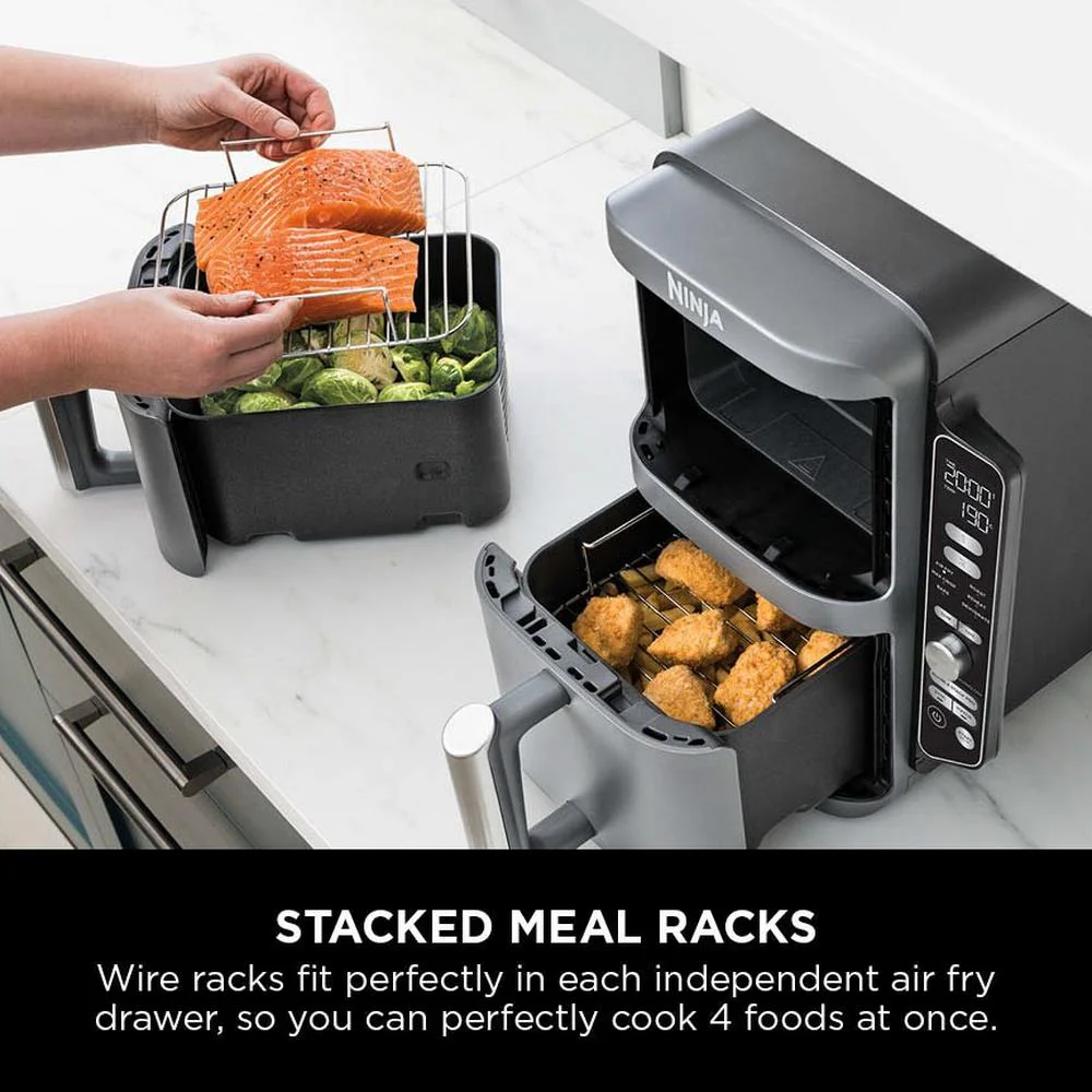 2025 Ninja Double Stack XL 2 Lade Airfryer 9,5L Grijs SL400UK