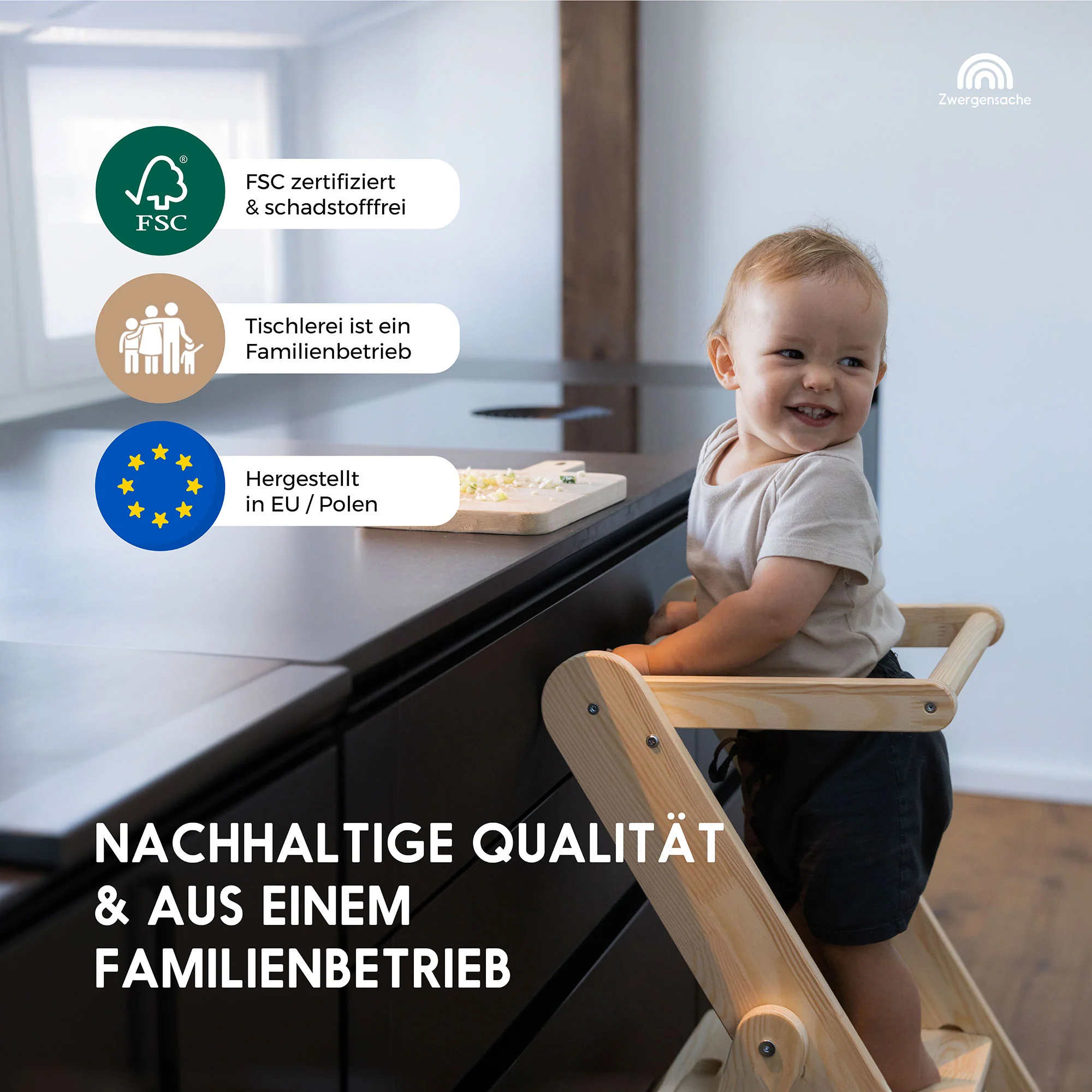 2025 Opvouwbare leertoren van massief hout �C Zwergensache