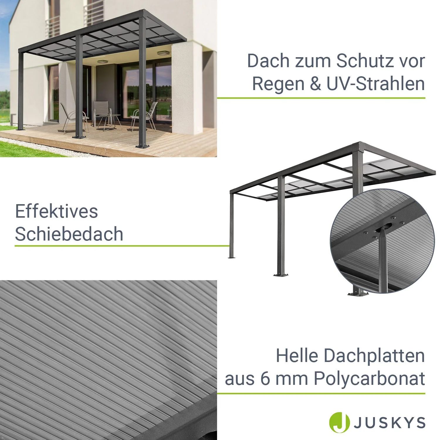 2025 Terrassendach Jakarta mit Polycarbonatplatten �C Terrasoverkapping Jakarta met Polycarbonaatplaten