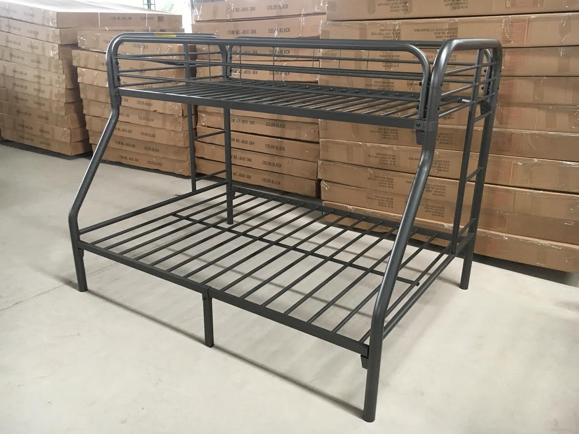 Bed Frame Twin over Full �C Metalen Bunkbed voor Kinderen, Duurzaam en Ruimtebesparend