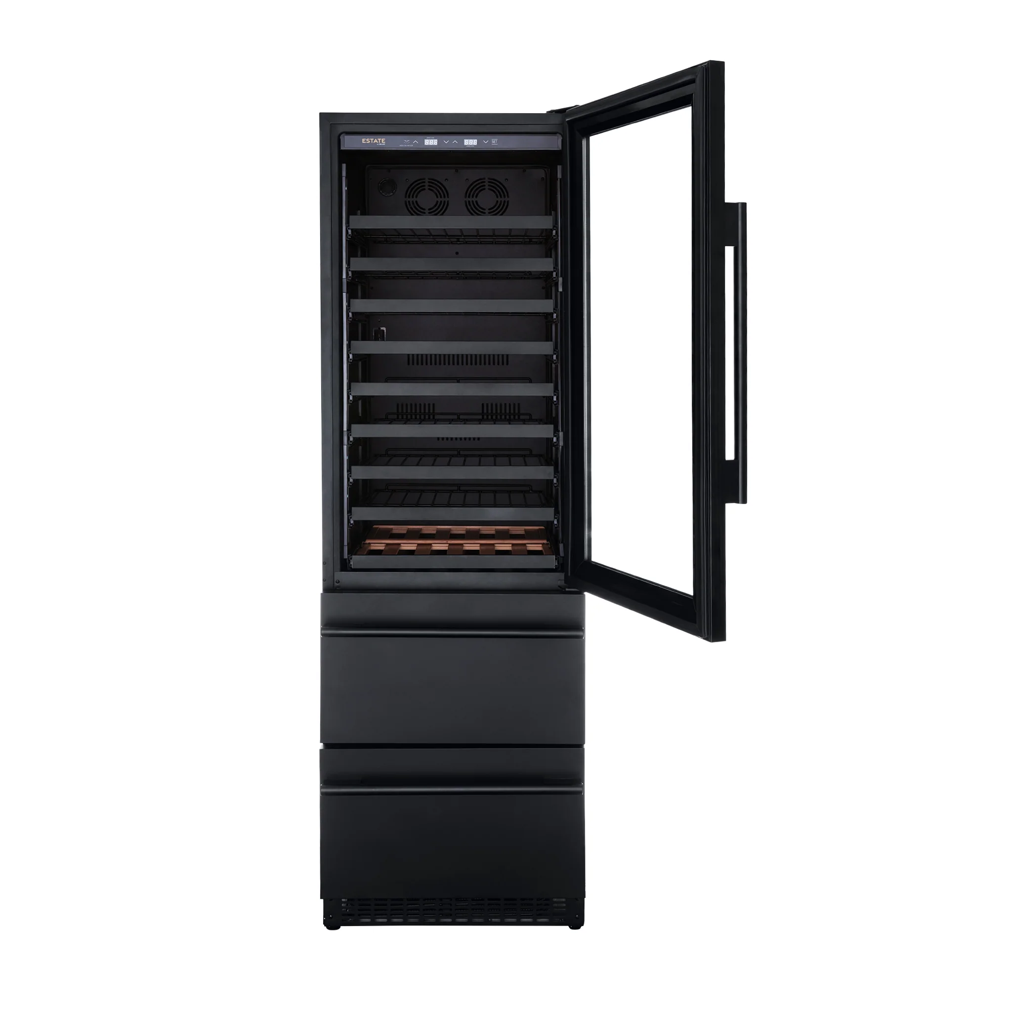 2025 Premium ESTATE Koelkast van 24�� met Dubbele Zone voor Wijn en Dranken