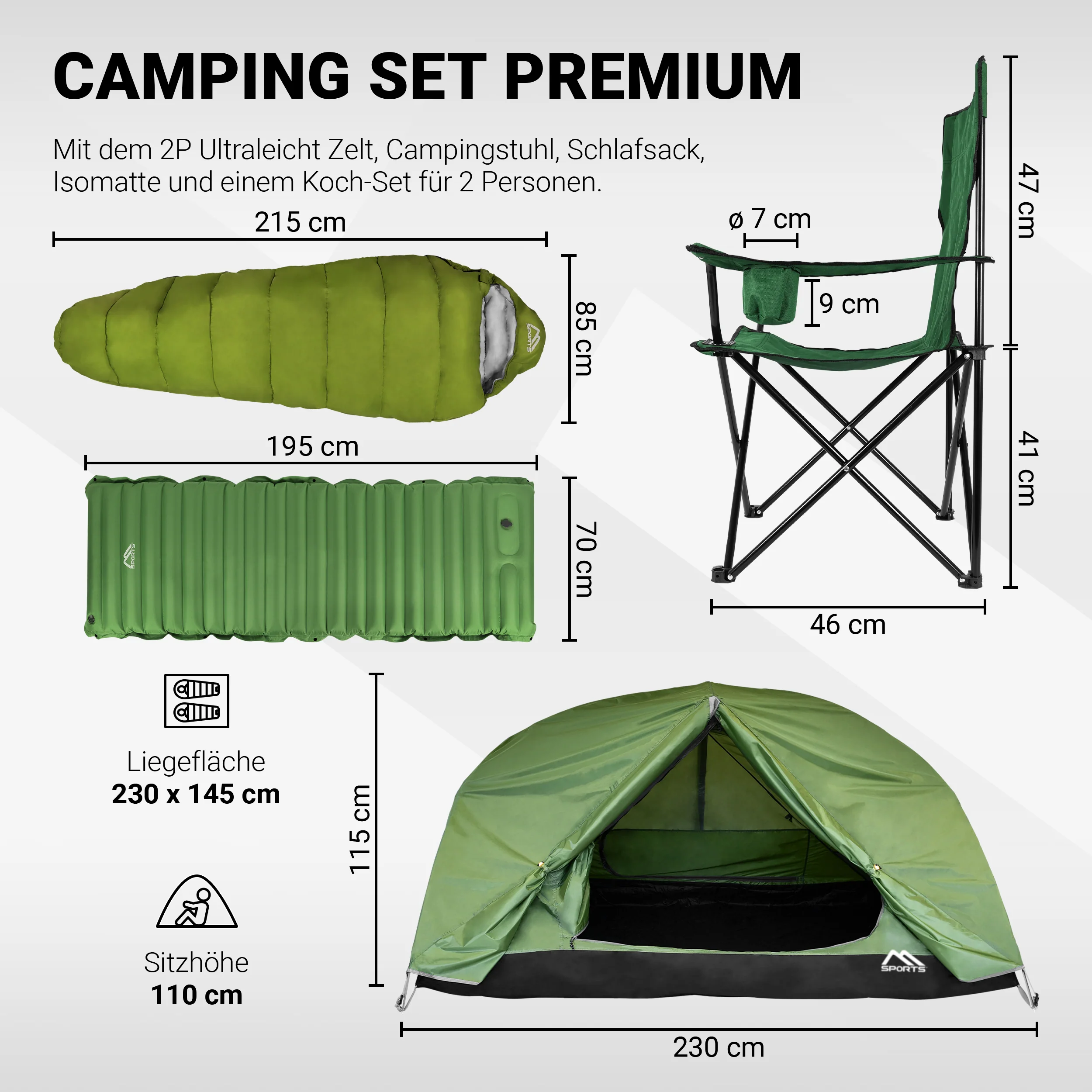 2025 Camping-Set Gr��n Premium