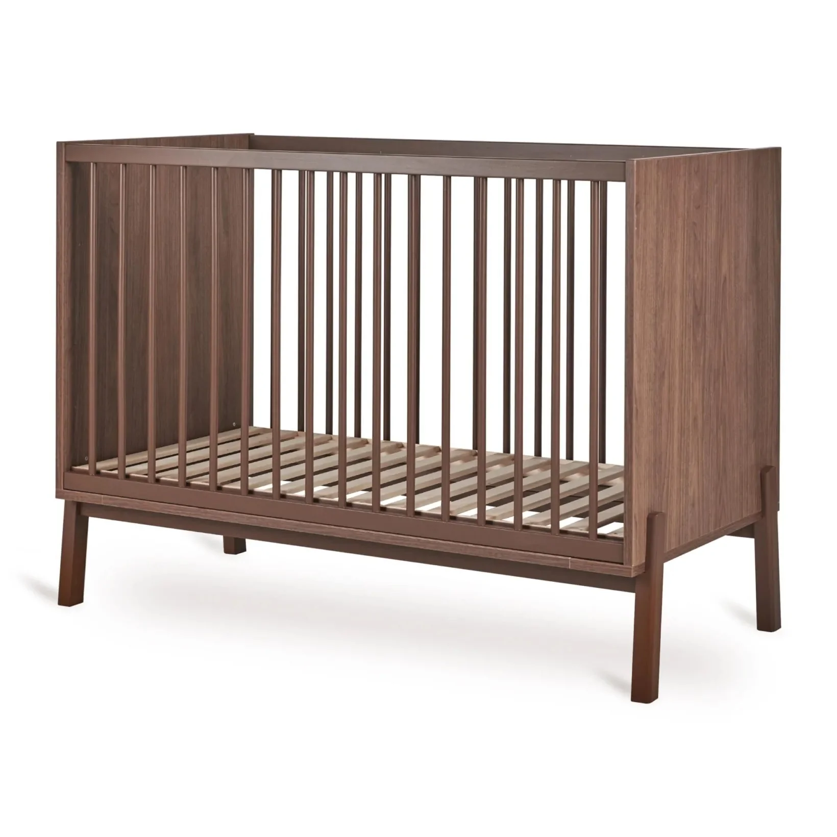2025 Quax Babybed Ashi Collectie �C Kastanjebruin | Tijdloze eenvoud & minimalistisch design | Verstelbare hoogte (30/45/60 cm) | FSC-gecertificeerd beukenhout | Inclusief lattenbodem, zonder matras