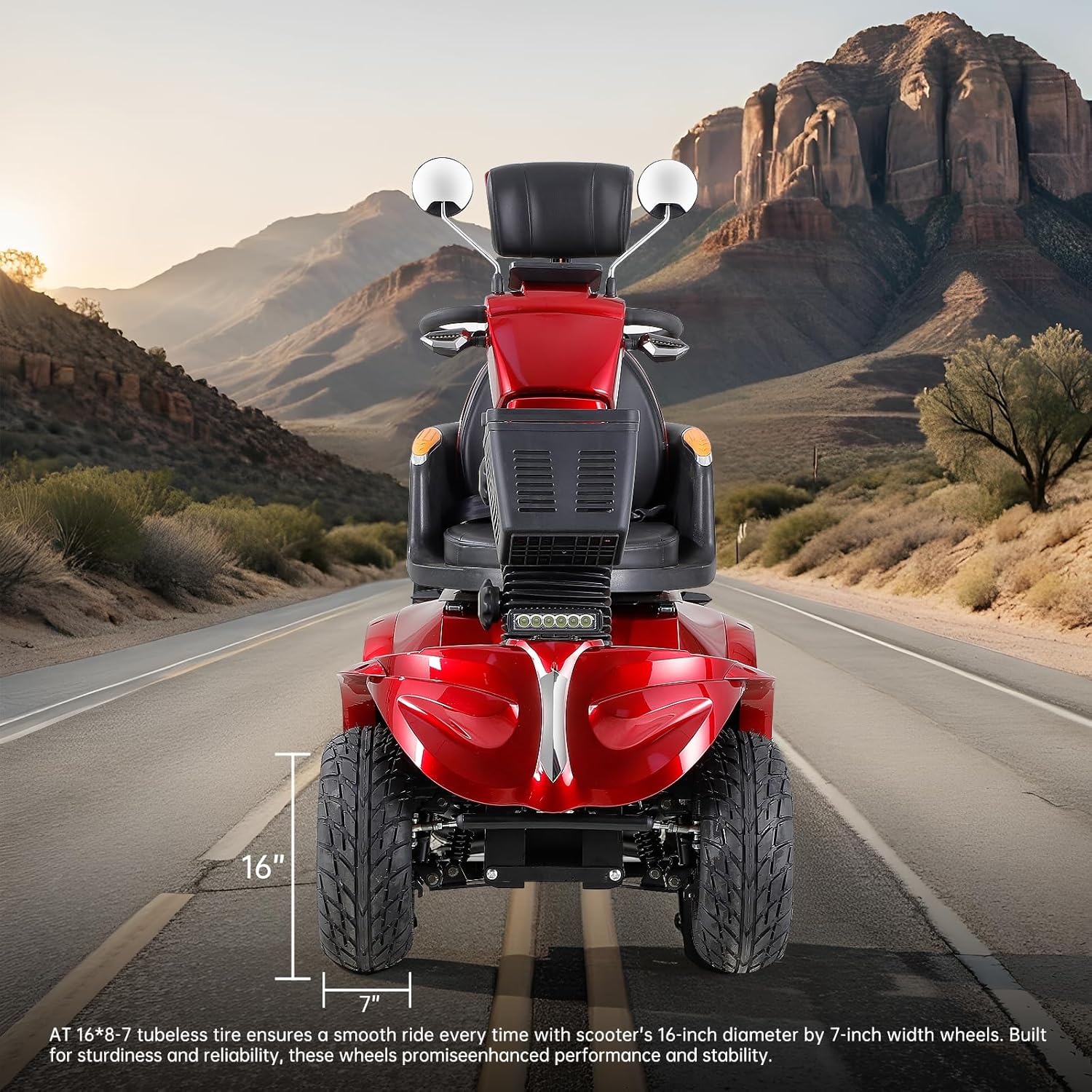 2025 ZVGREEN 4-wiel mobiliteitsscooter voor senioren �C Kapiteinsstoel, max. 15 km/u, ruime opbergruimte, draaibare stoel, elektromagnetische rem